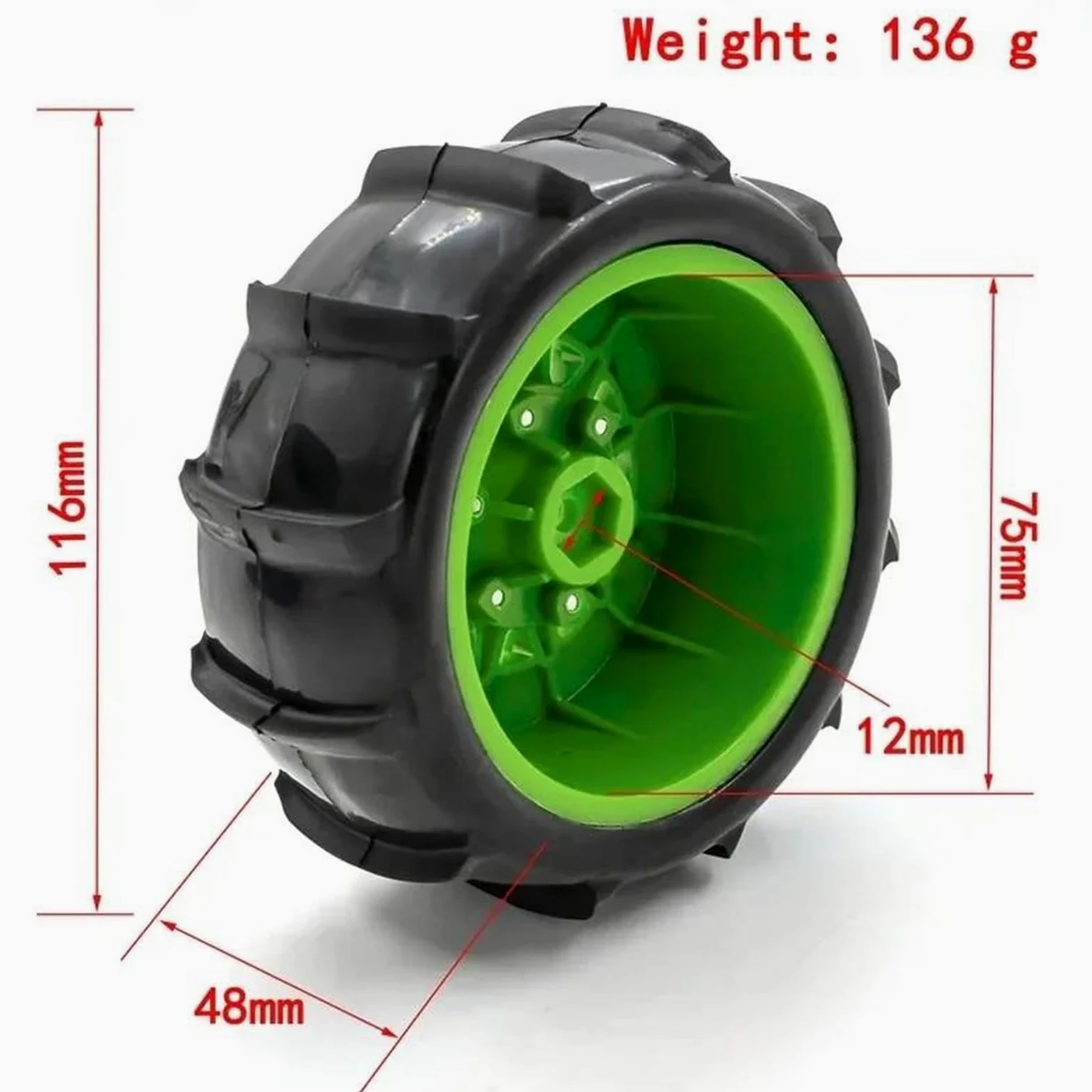 Compatibile Con Traxxas Per Slash Per Huanqi 727 E-revo 116mm Pneumatico Rc Modello Di Auto Carta Breve Generale Sabbia Pneumatici Adattatore 12/14/17mm