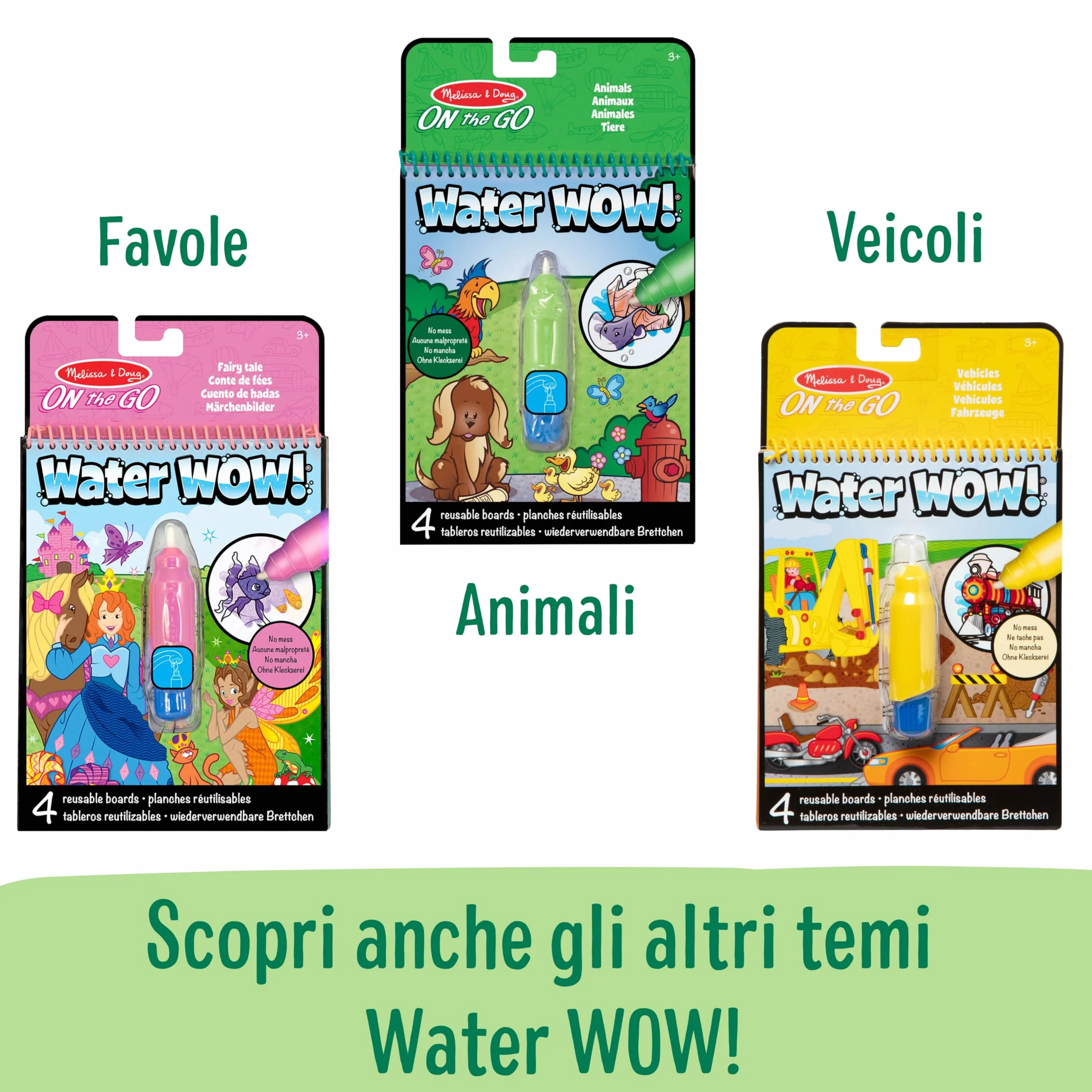 Melissa & Doug Water Wow! Libro Magico da Colorare con Pennello ad Acqua Fattoria, Gioco Educativo per Bambini 3+