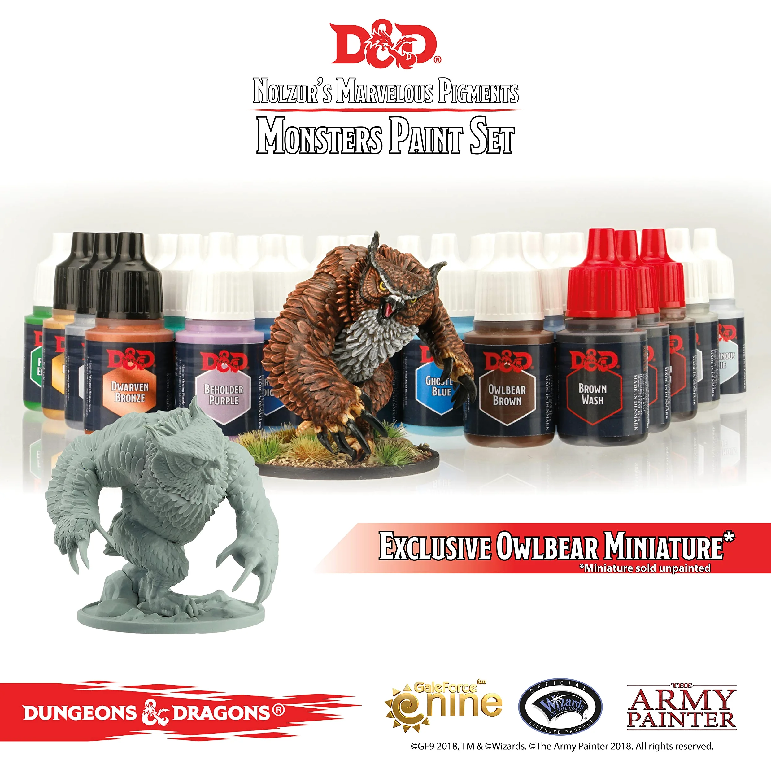 The Army Painter | Dungeons and Dragons Nolzur’s Marvelous Pigments Monsters Paint Set | 36 colori acrilici per pittura di modelli in miniatura per giochi di ruolo e da tavolo