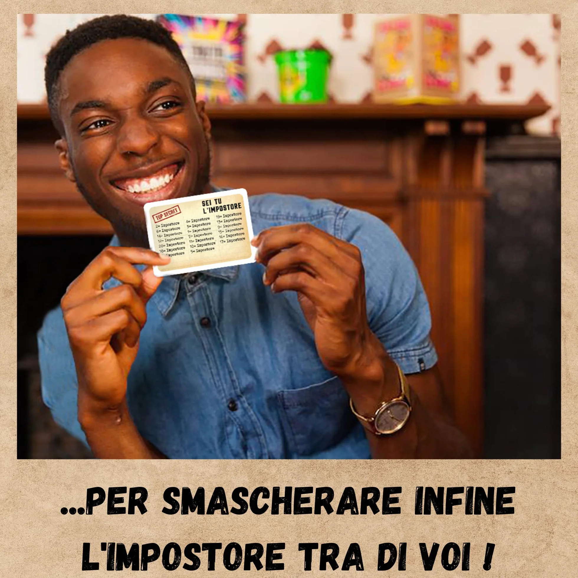 L'Impostore Gioco di Bluff e Parole 110 Carte 4-6 Giocatori 15 Min Gioco da Tavolo per Adulti e Ragazzi 10+