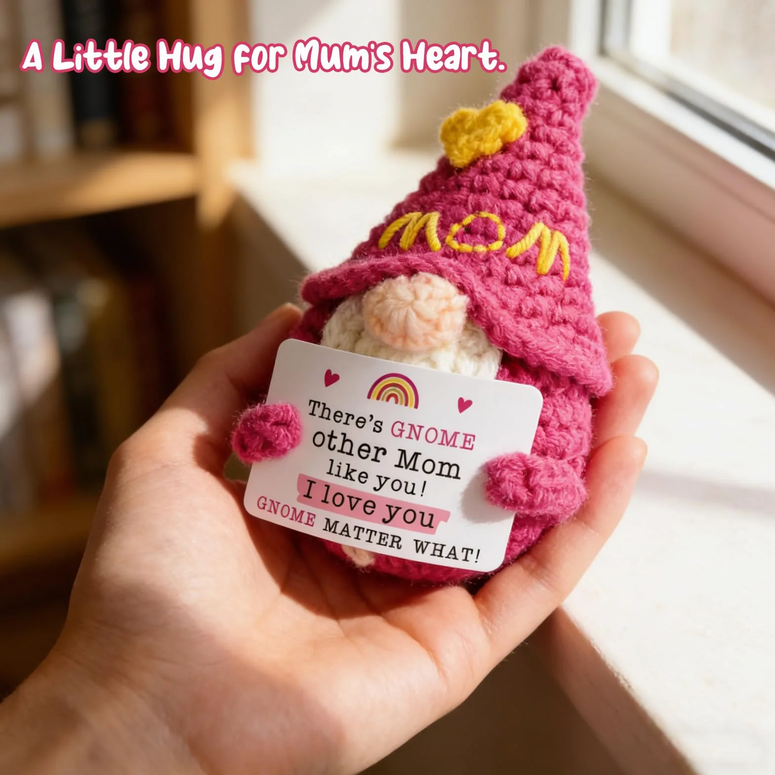 Regalo Motivazionale Maglieria Gnomi di Natale in peluche Regalo per la Festa della Mamma Regalo di Compleanno Decorativo Portafortuna Divertente e Artigianale per Casa e Ufficio