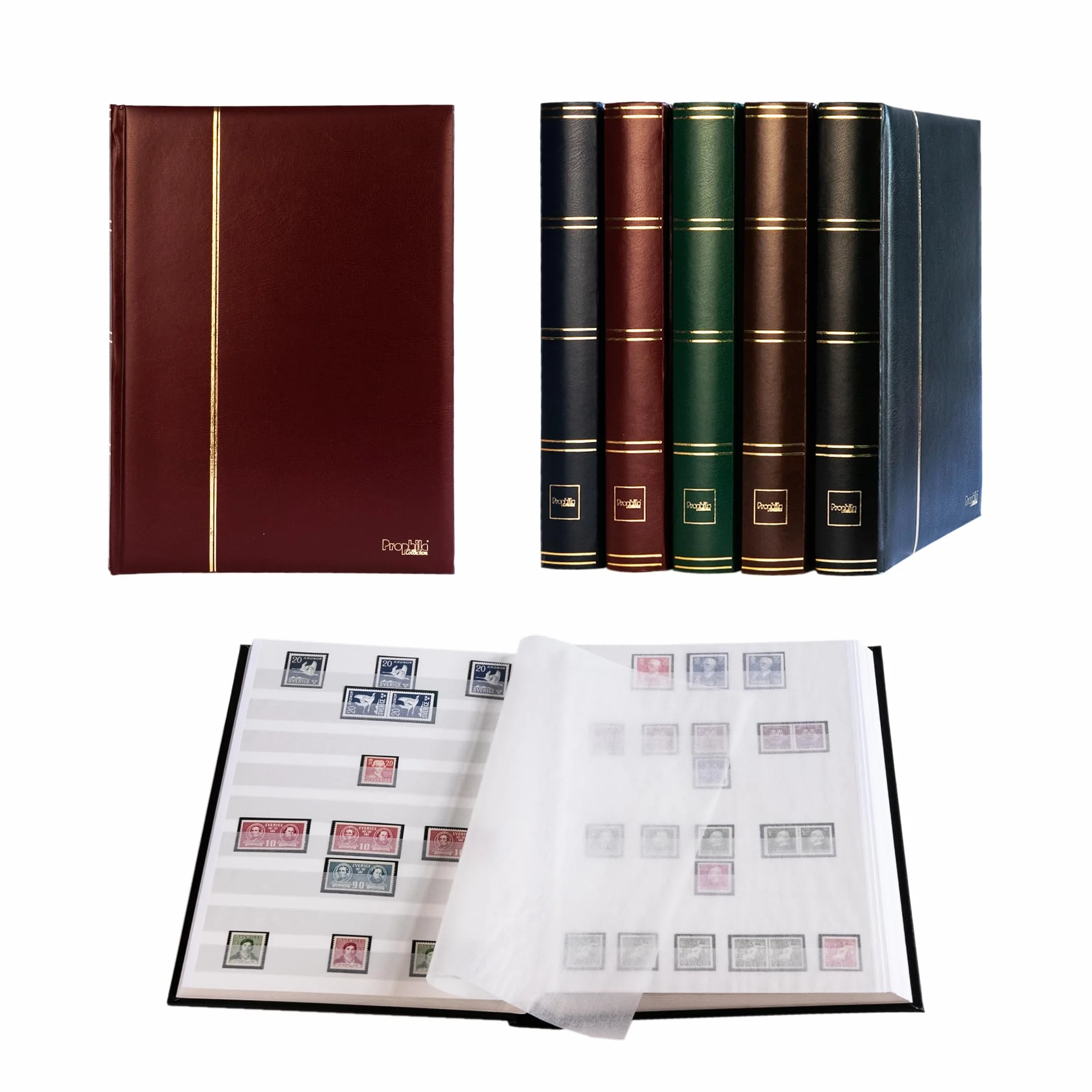 Prophila Leuchtturm classificatori 60 pagina bianco, rosso colori