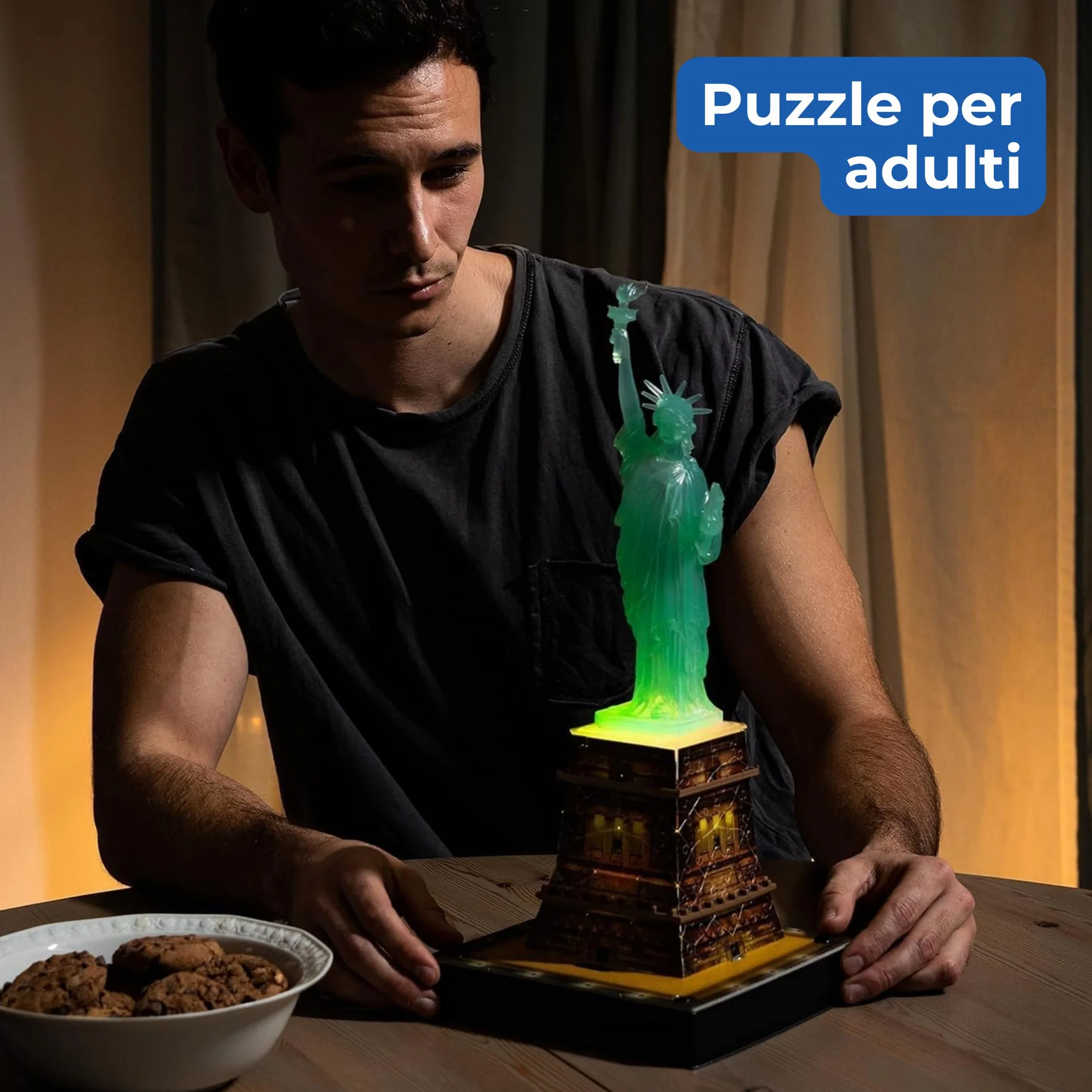 Ravensburger - Puzzle 3d Statua Della Libertà LED | Puzzle 3d Per Adulti E Bambini A Partire Dagli 8 Anni | Modellismo Da Costruire Adulti Di 120 Pezzi | Regalo Bambino 8 Anni E Più