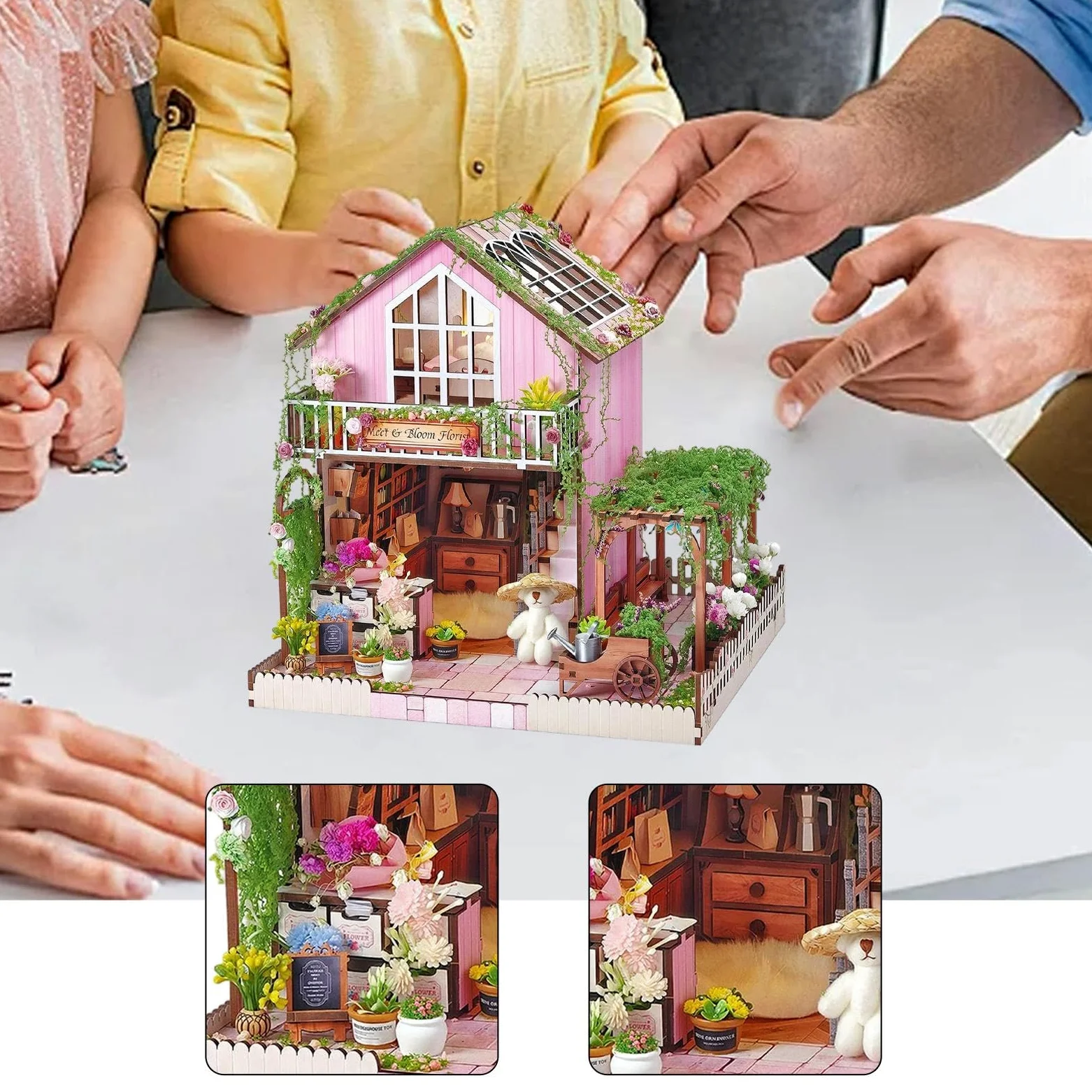 Kit in Miniatura Fai da Te per Casa delle Bambole, con Mobili, Hobby Fai da Te, Lavori in Legno, Giocattoli, Decorazione da Scrivania, Mini