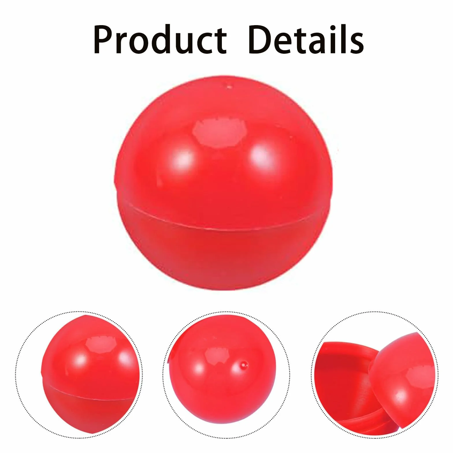 50 Pezzi Palline di Intrattenimento, Palline Della Lotteria, palline da lotteria, Mini Palline Della Lotteria, Palline di Plastica Vuote Del Bingo, Palline da Disegno Lotteria per giochi (Rosso)