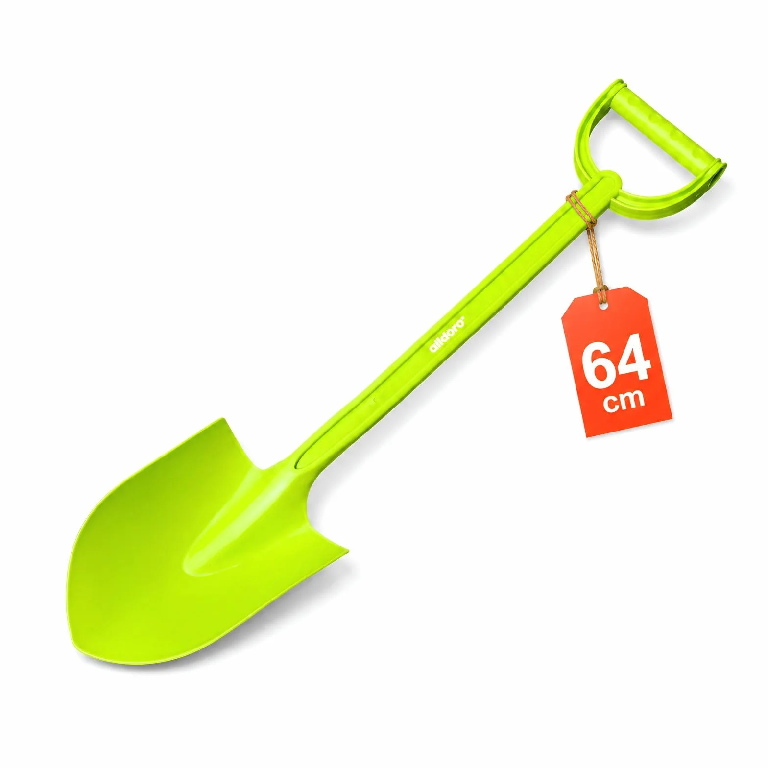 alldoro 60157 XXL Pala appuntita attrezzi da giardino per bambini sabbiera spiaggia in plastica 63 cm di lunghezza