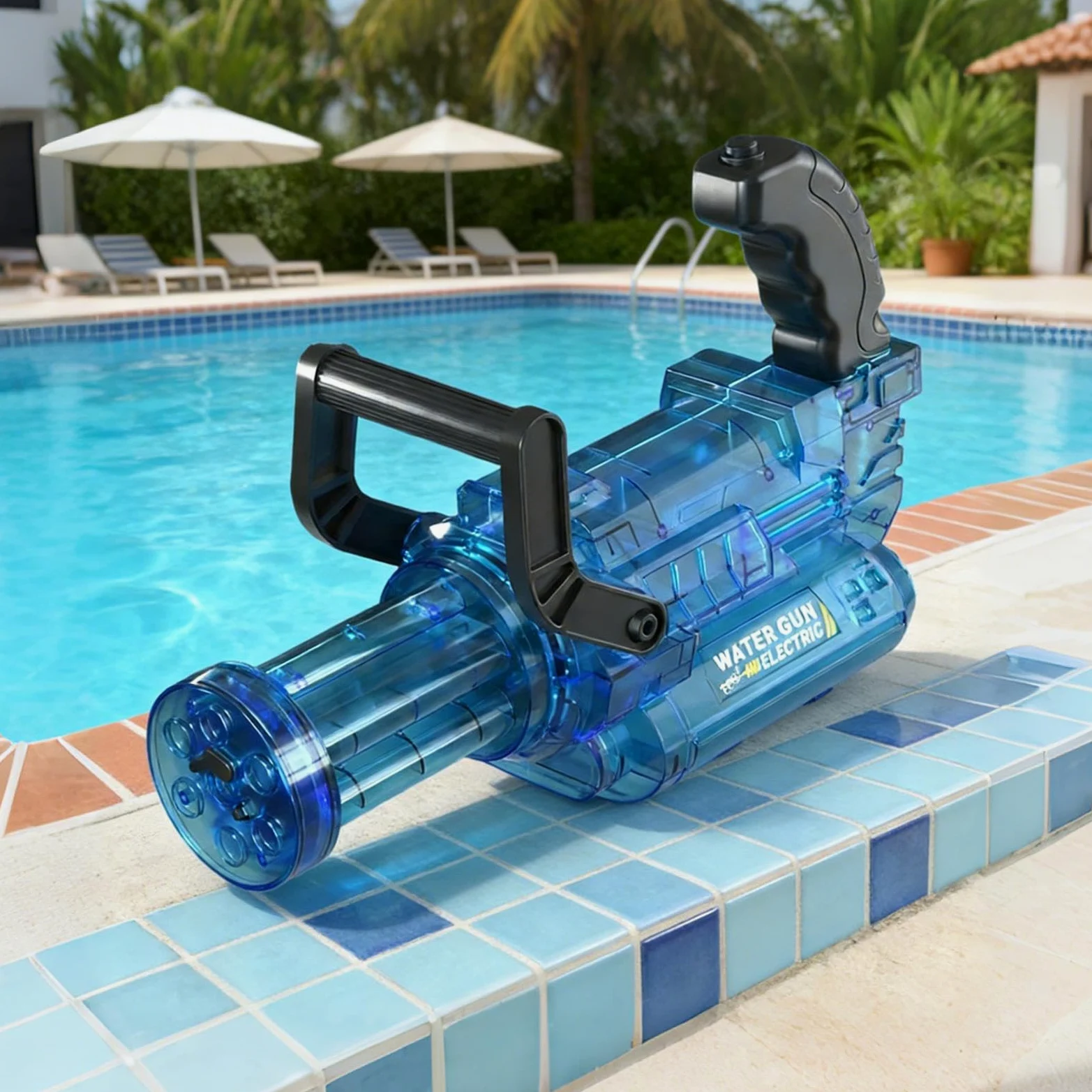 Giocattoli ad Acqua per Bambini Squirter Elettrico da Esterno | Giocattolo ad acqua con effetti luce e fiamma per Bambini Giardino Feste Estive Spiaggia