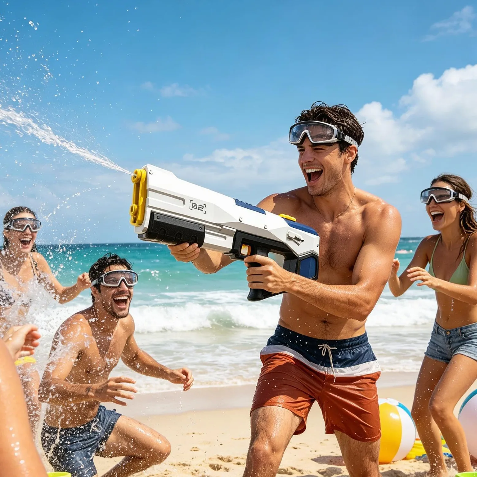 Pistola ad acqua per bambini Potente a lunga distanza automatico | Giocattoli spara acqua per esterni per Cortile, Spiaggia, Piscina, Viaggio, Vacanza, , Prato, Campeggio,