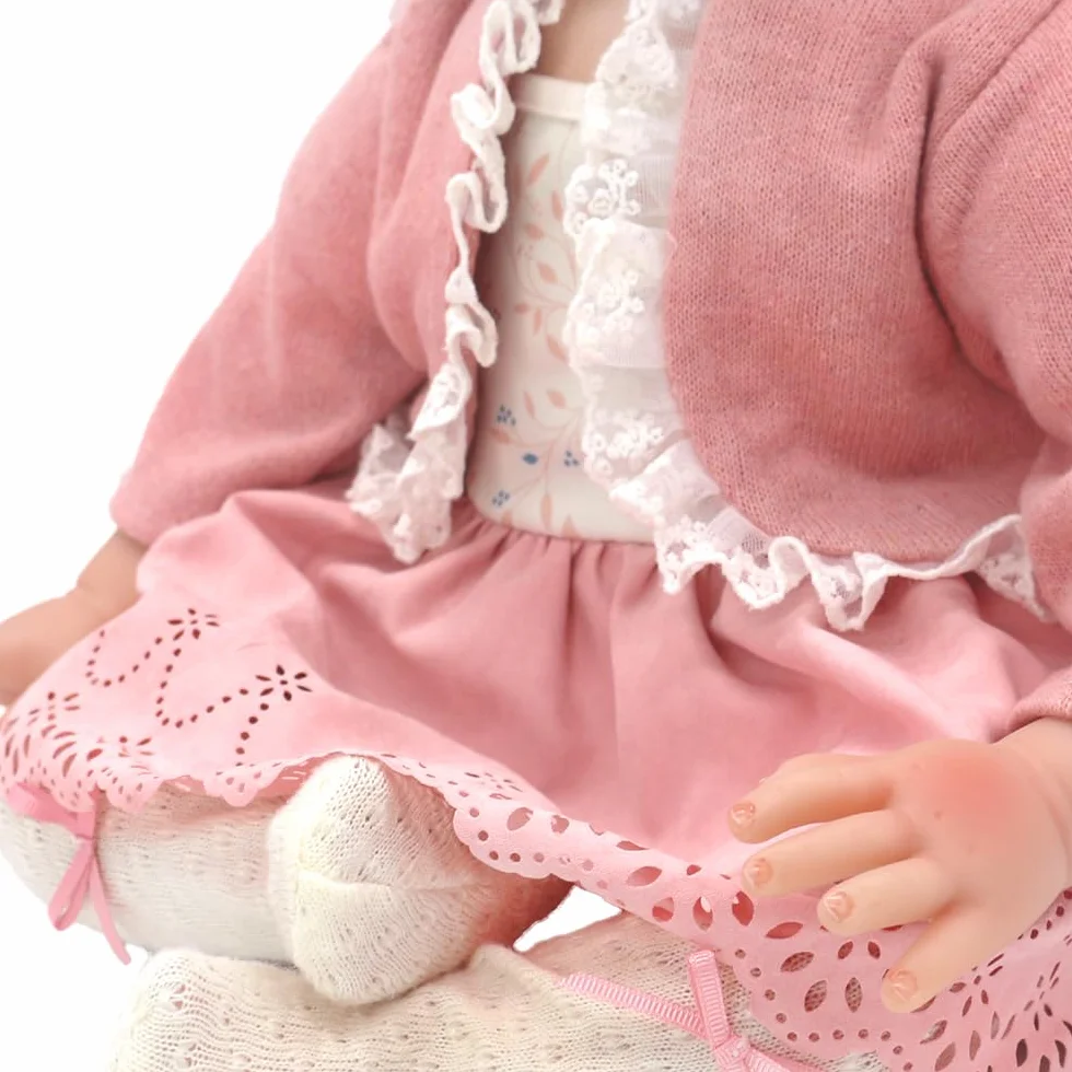 Vestiti per bambole da 50 a 55 cm, con fascia, vestito e calze, confezione da 2