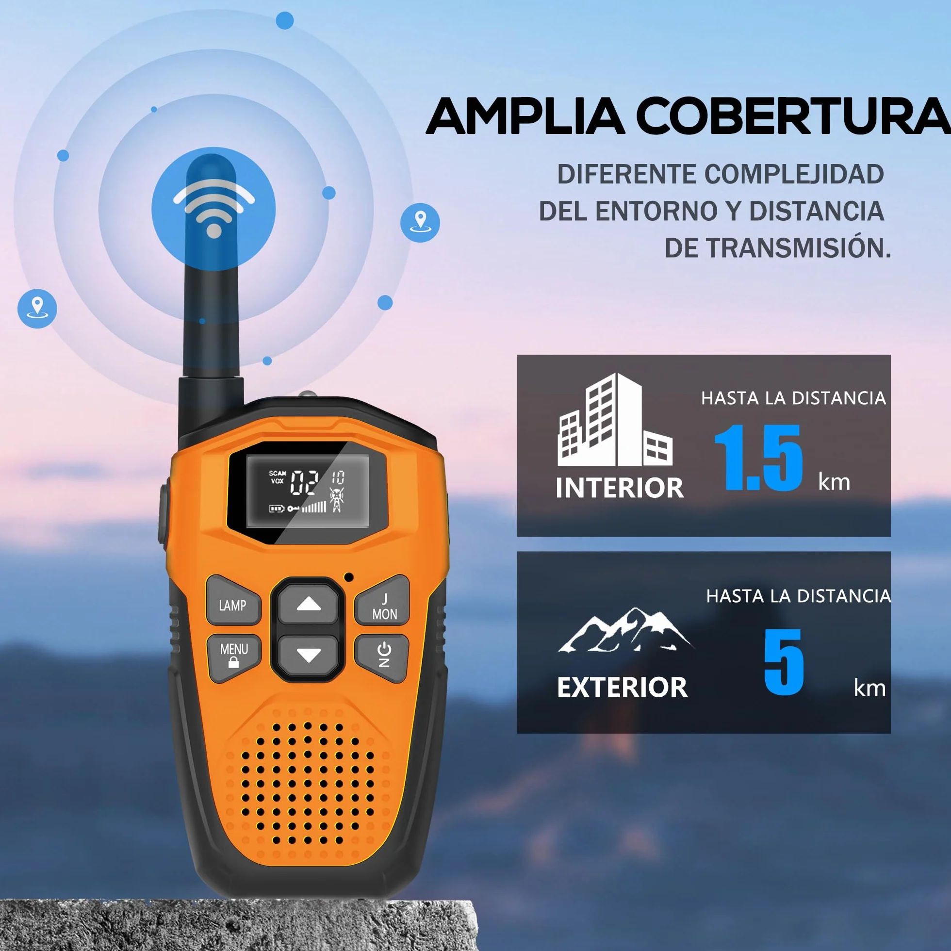 Walkie-Talkie Bambini Ricaricabili NXGKET 16 Canali USB-C Torcia Gioco Campeggio