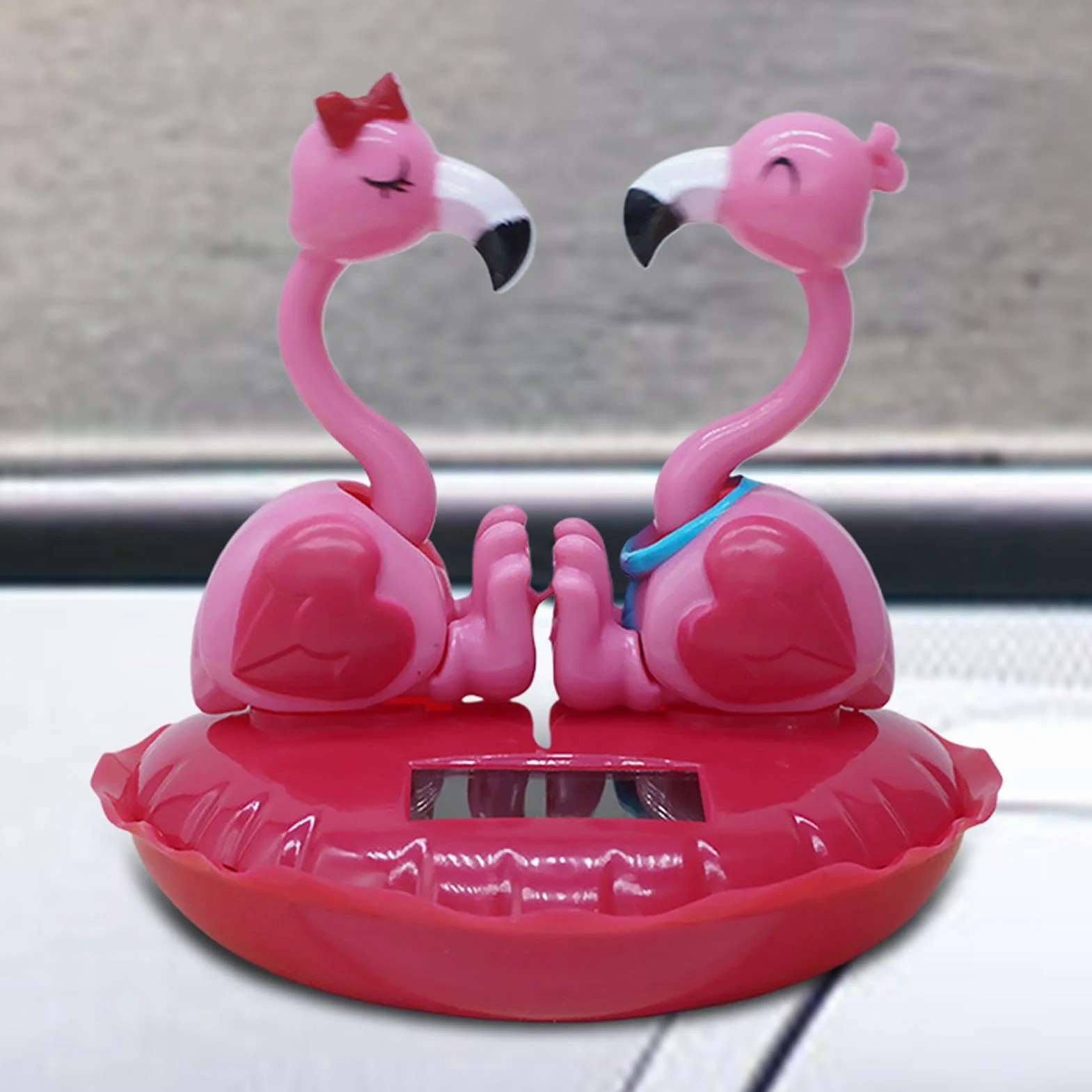 Animale solare,Animali danzanti ad energia solare - Figura decorativa di fenicottero da tavolo | Ornamenti di San per la scrivania del cruscotto 'auto, per la decorazione 'auto con