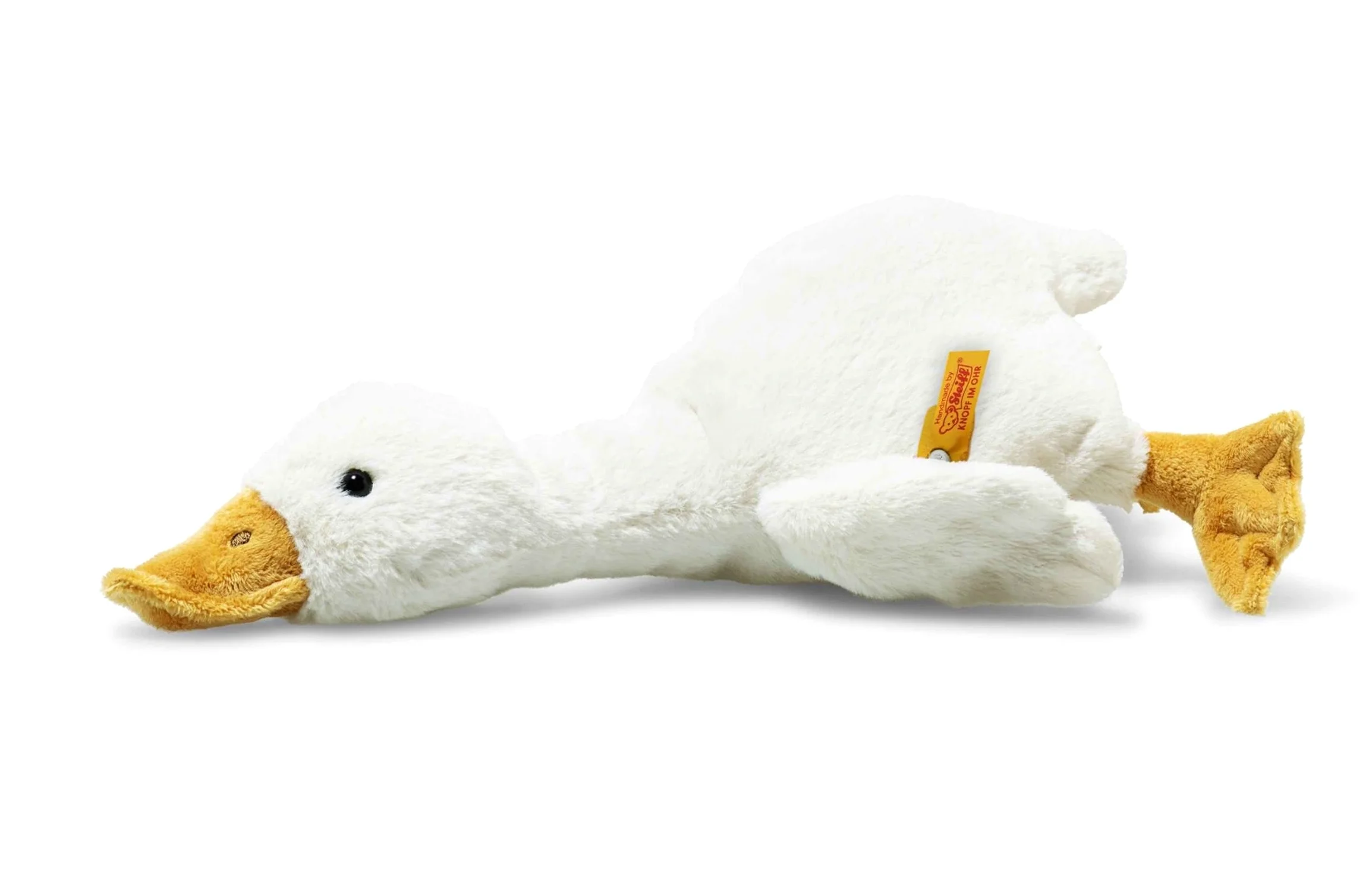 Steiff Gilda Oca bianca 26 cm, Soft Cuddly Friends, peluche per giocare e coccole, in morbido peluche per la pelle delicata dei bambini, lavabile in lavatrice