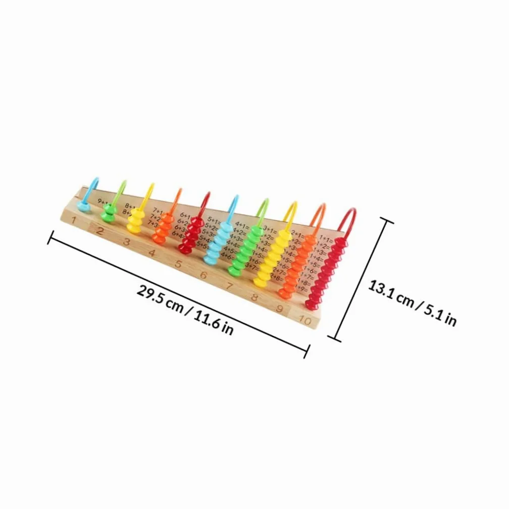 Milisten Abaco Matematico in Legno 1 Pz per Bambini, Perline Colorate | Studenti e Ragazzi, Calcolo Mentale e Addizione-sottrazione, Leggero per Feste e Compleanni