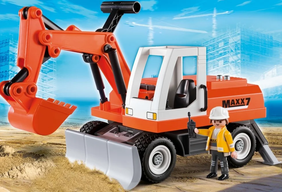 PLAYMOBIL 6860 - Escavatore Meccanico, Multicolore