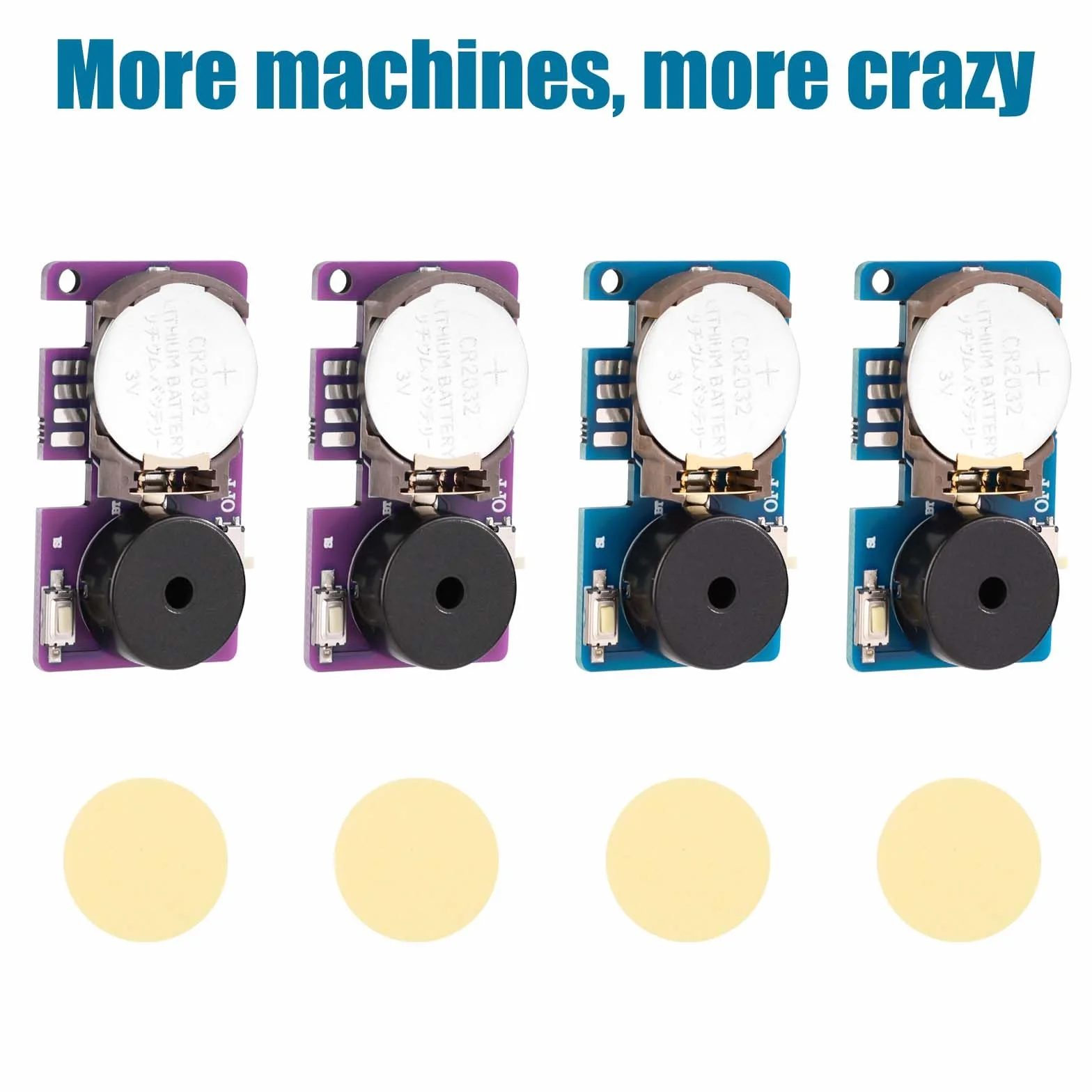 4pz Grillo Che Fa Rumore, Divertenti Gadget per Scherzi Che Fanno Rumore con 16 Suoni Piccolo Dispositivo per Scherzi Acustici per Casa Feste (Viola e Blu)