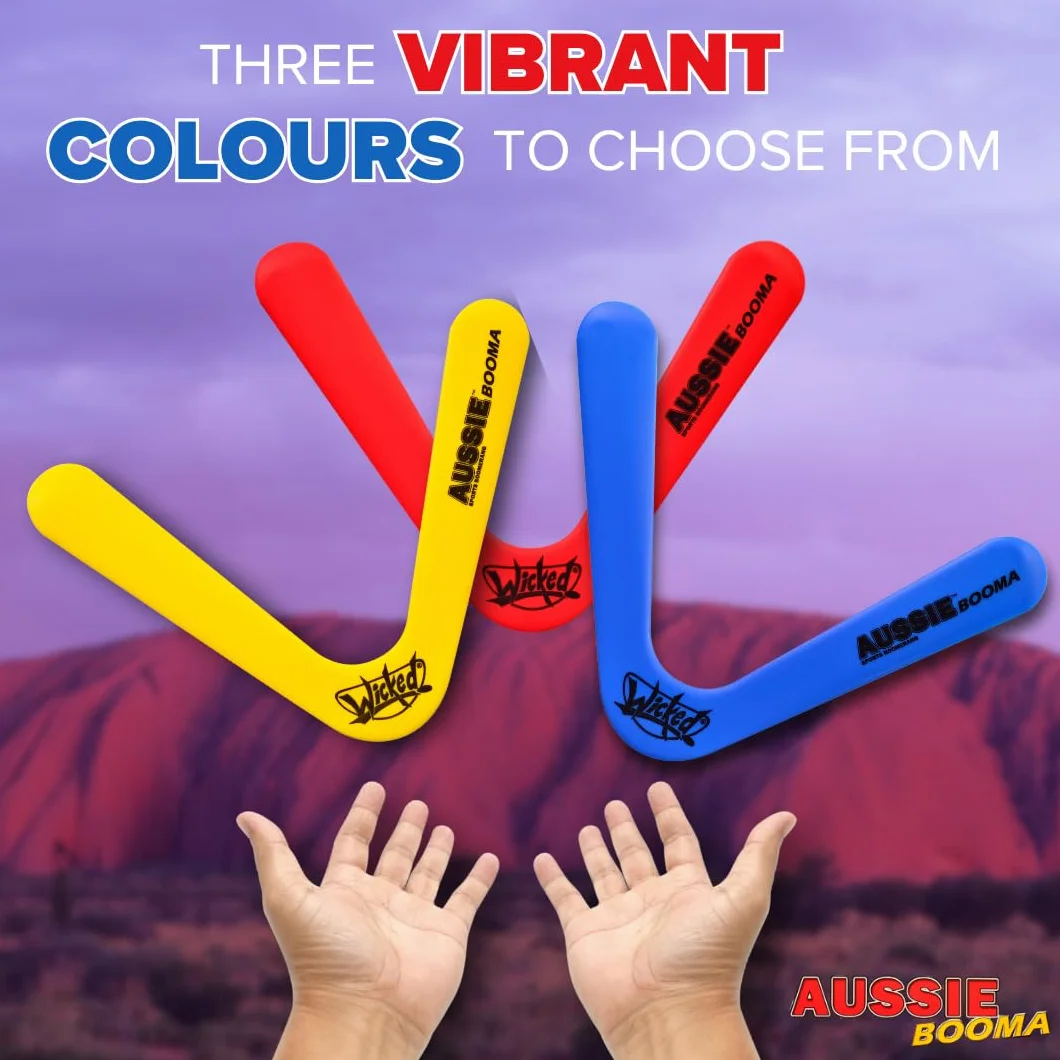 Wicked Booma australiano | Boomerang classico in stile australiano (rosso)