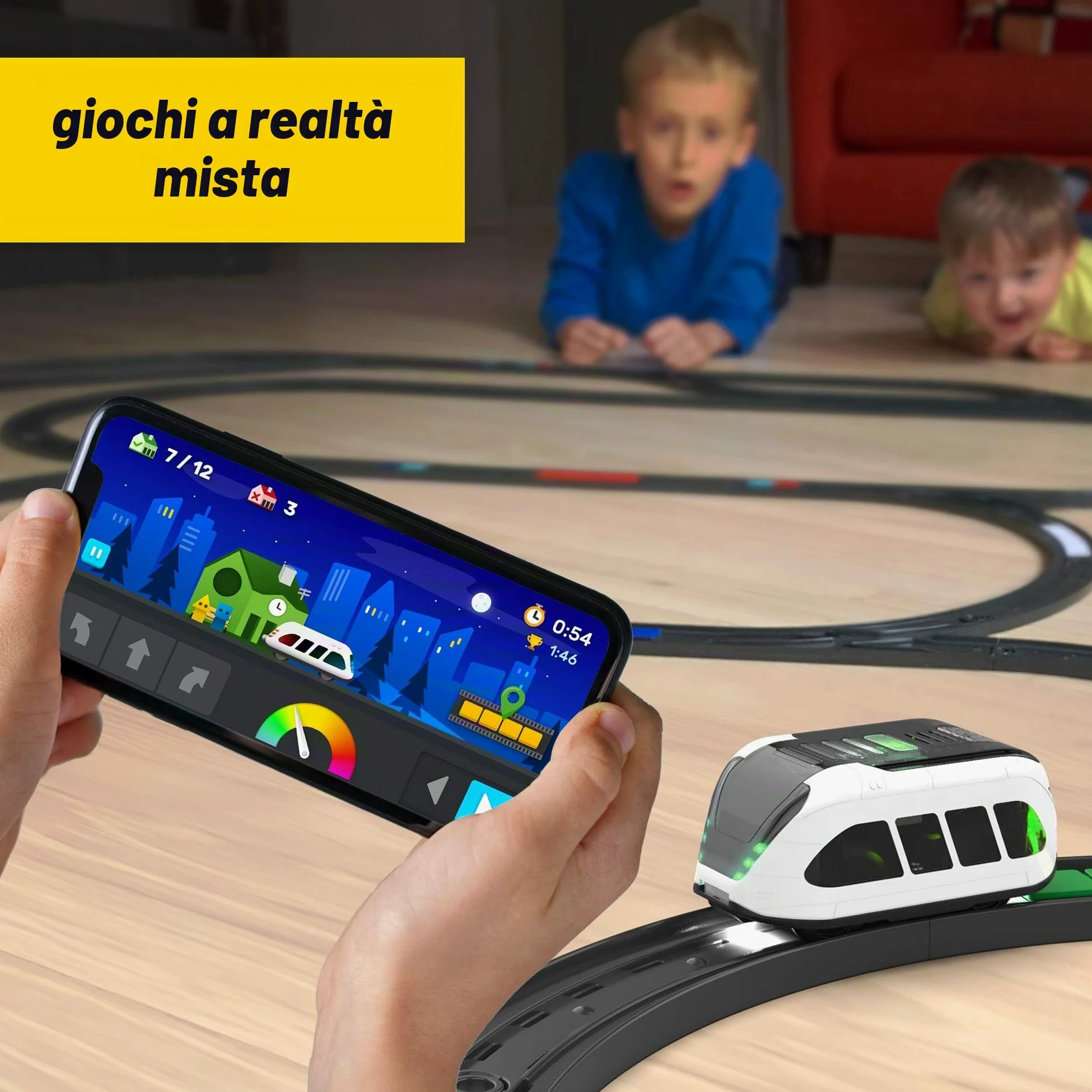 J-1 Smart Train Set di Avviamento - Trenino Giocattolo Robot che Insegna la Codifica Attraverso il Gioco - Set di Treno in Legno Compatibile