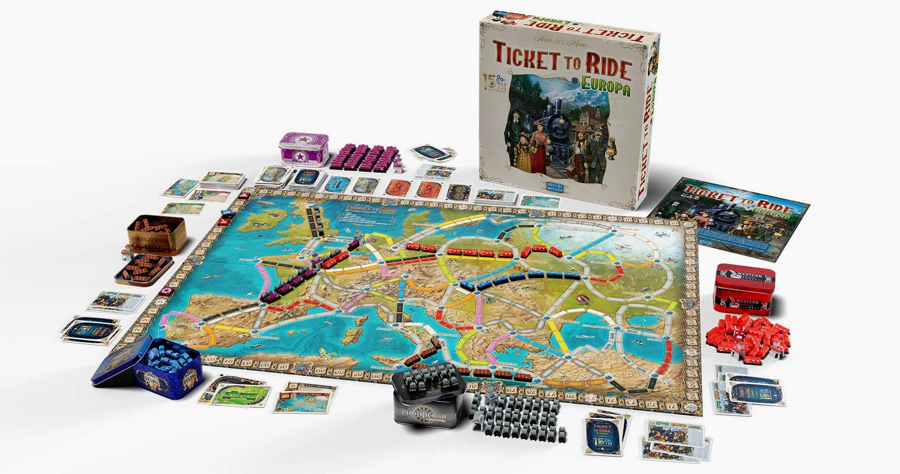 Asmodee - Ticket to Ride: Edizione Speciale 15° Anniversario, Gioco da Tavolo, Edizione in Italiano, 8521