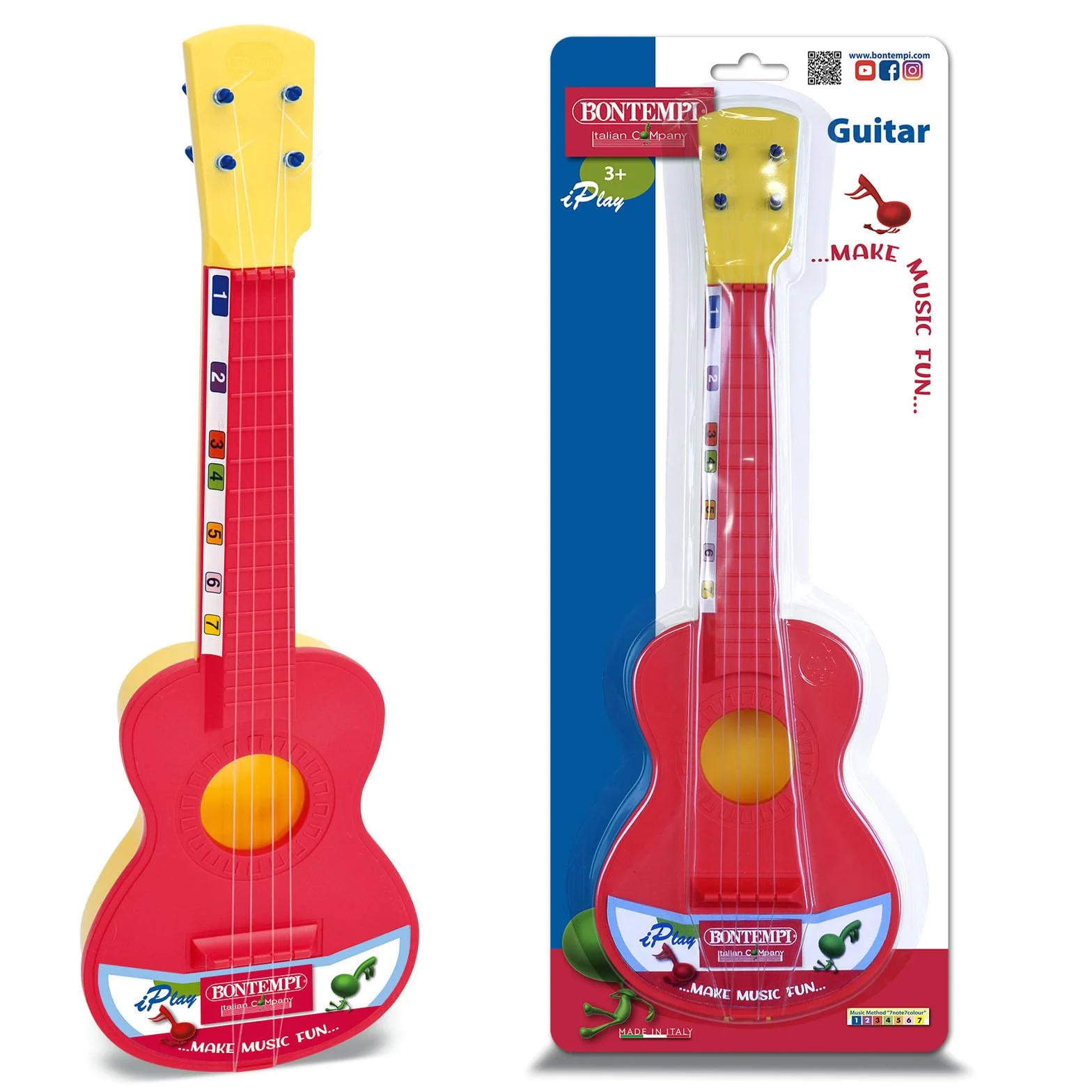 Bontempi Chitarra Classica con 4 Corde di Nylon