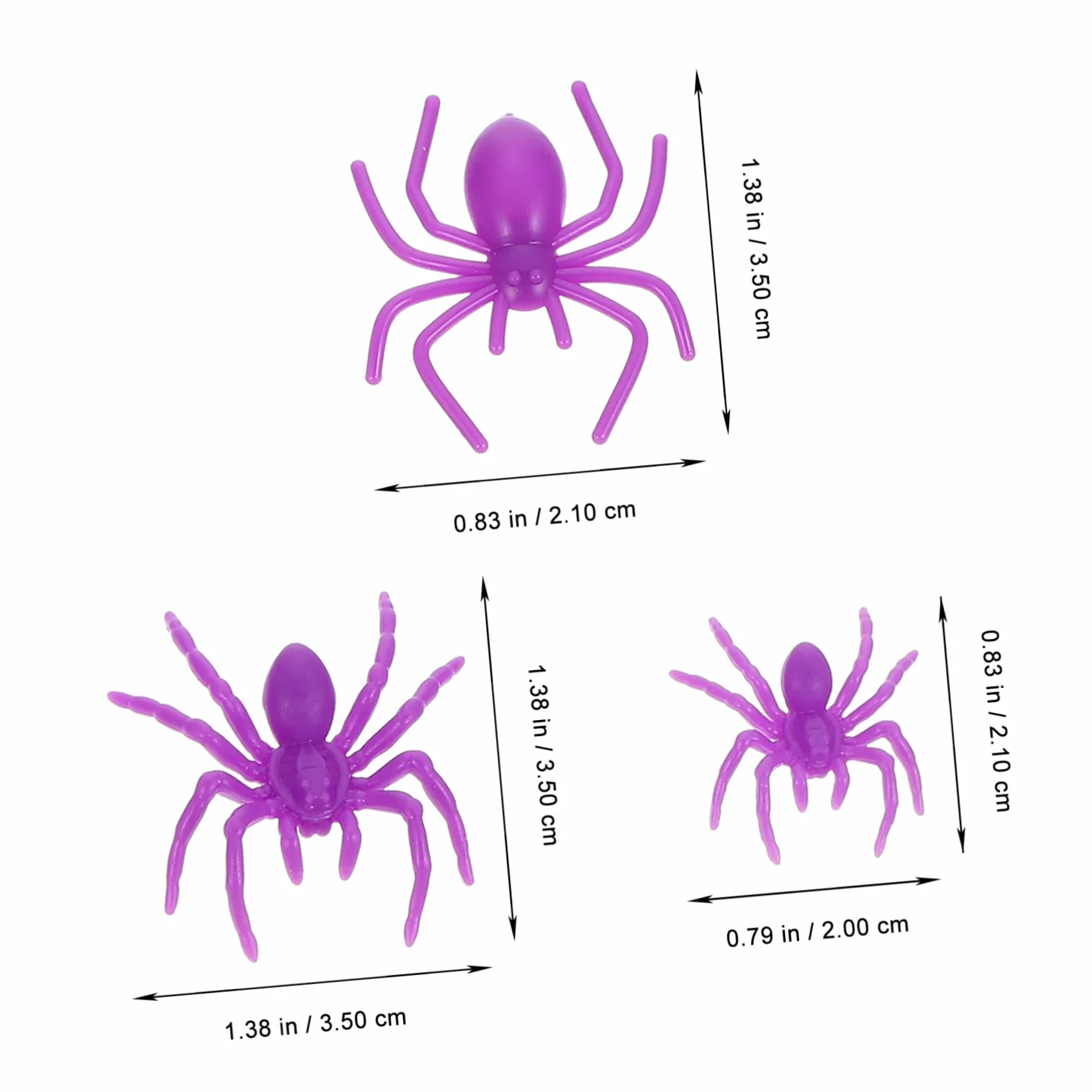 Alasum 1000pezzi Mini Spiders Realistici Giocattoli Insetti Per Scherzi Halloween e Decorazioni Accessori Per Horror e Prank Props