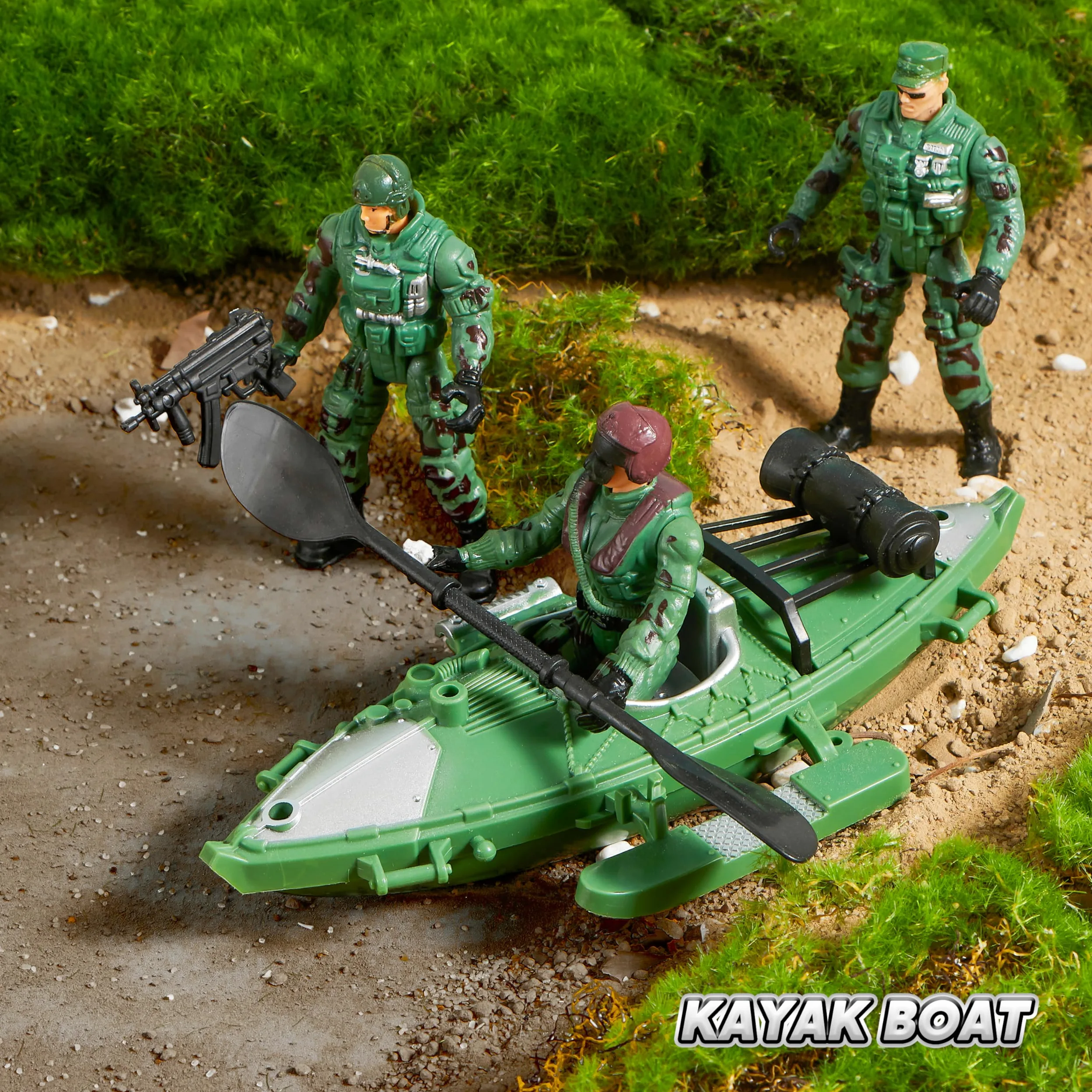 JOYIN 10-in-1 Jumbo Giocattolo Elicottero da Trasporto Militare Set Compreso Elicottero con Luci e Suoni Realistici, Camion Militare, Barca Kayak, Moto, Action Figure