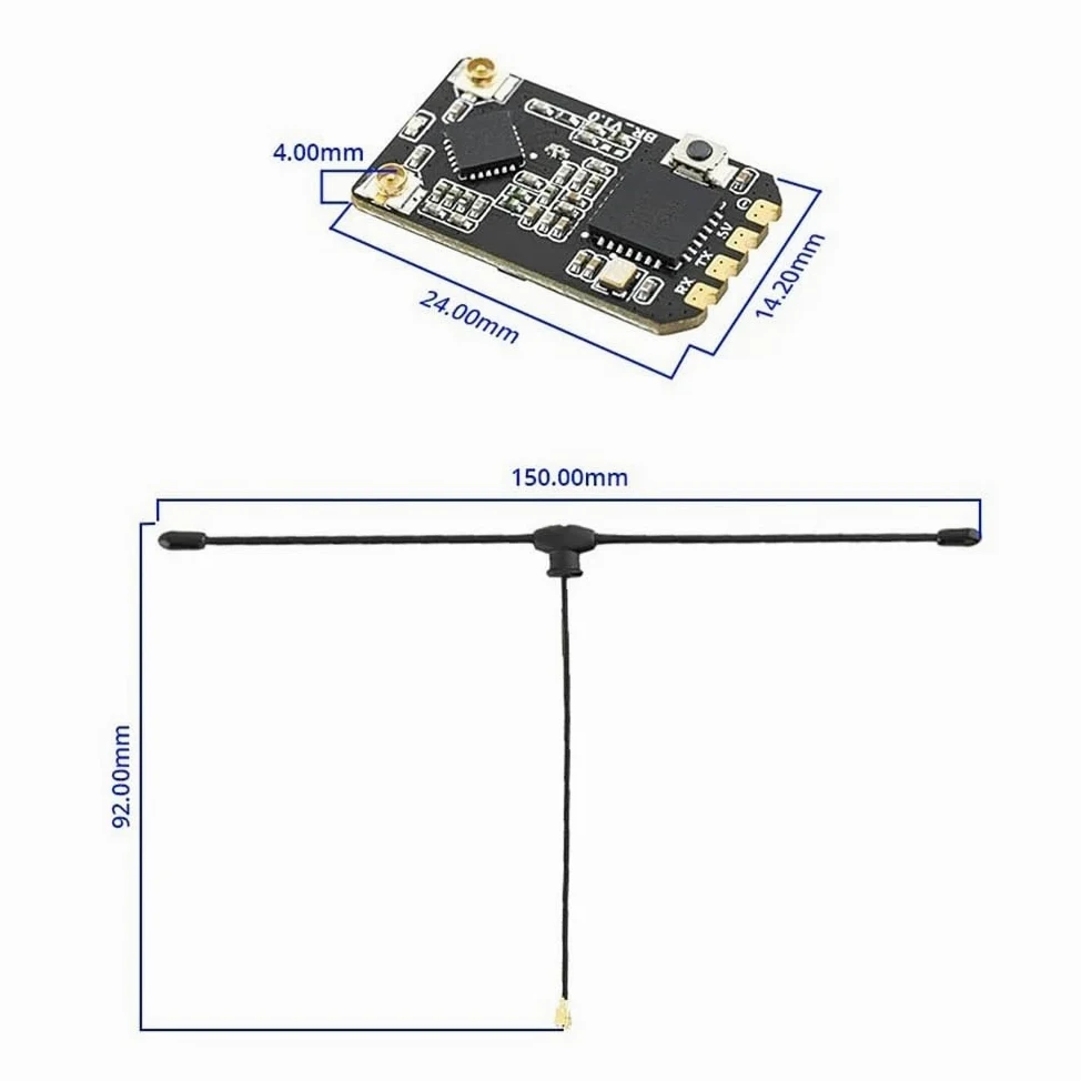 Ricevitore BR3 Elrs 915 LFE 500 mW Potenza di ritorno adatta for drone RC FPV a lungo raggio freestyle