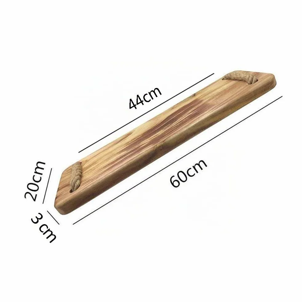 Aoneky Altalena Legno da Giardino 60x20x3cm, con Corda 3,7M, Carico Massimo:160KG -Sedile da Altalena per Bambini e Adulti su Albero Esterno (Paulownia Round)