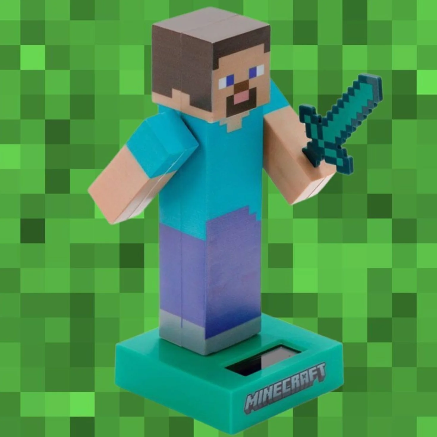 Solar Pal Steve Minecraft Decorazione ad Energia Solare