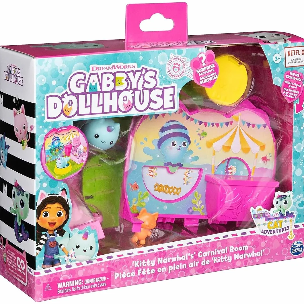 Gabby et la Maison Magique - Gabby dollhouse - Playset Deluxe Carnevale - 1 statuetta + accessori - pezzo per casa delle bambole - cartone animato Gabby e la casa magica - giocattolo per bambini 3