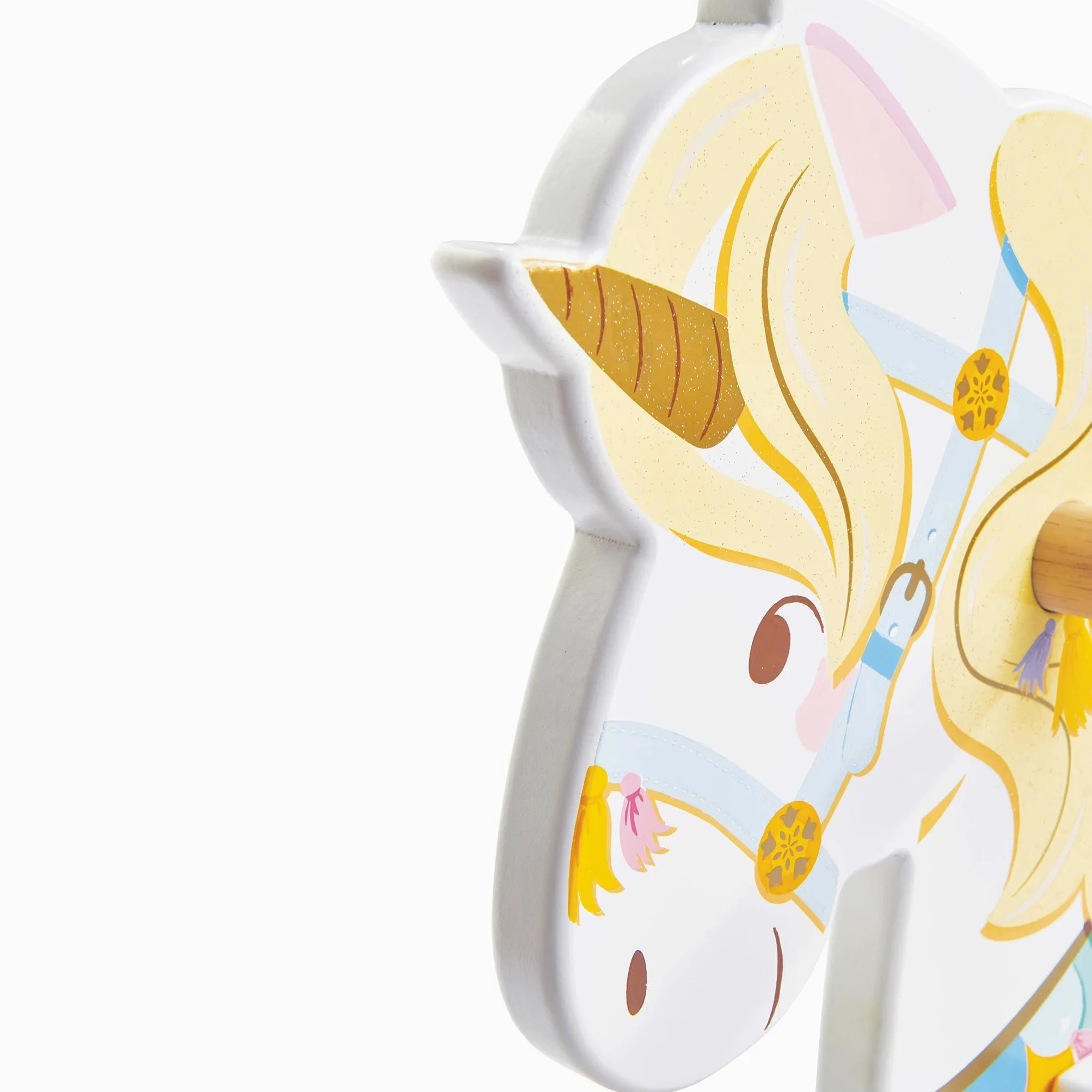 Le Toy Van Giocattolo di Legno Unicorno a Dondolo della Giostra