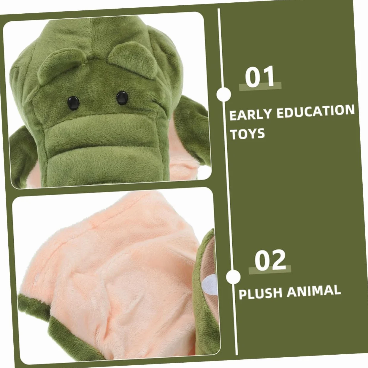 Yardwe Marionetta Da Mano Coccodrillo Peluche Morbido Giocattolo Educativo per Bambini