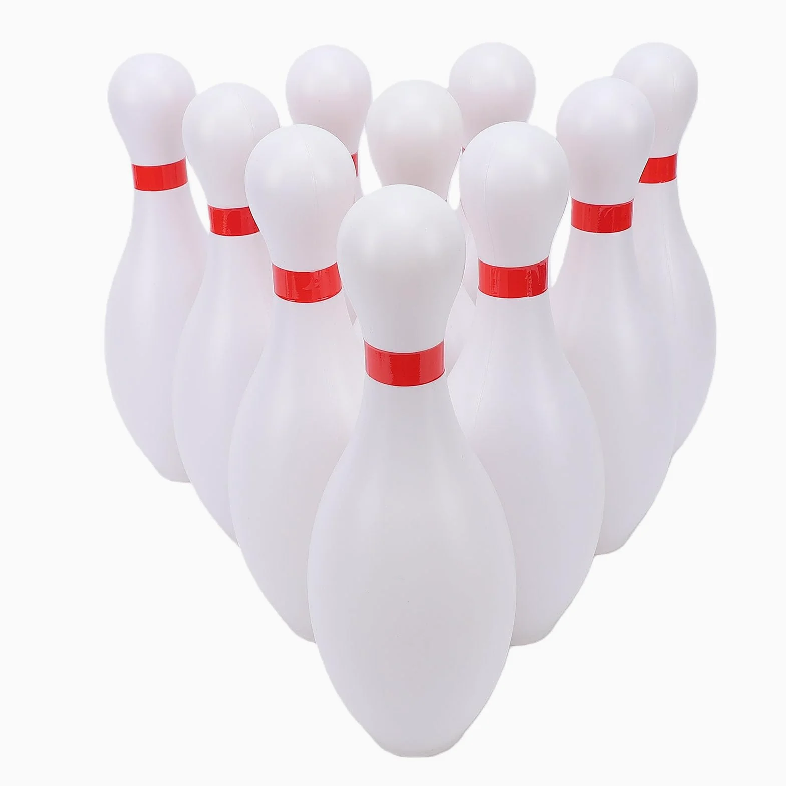 Set da Bowling per Bambini, Durevole, Sicuro, 10 Birilli in Plastica Bianca con 2 Palline Leggere, per Divertimento in Famiglia, Uso Interno Ed Esterno (Bambini dai 3 Anni su)