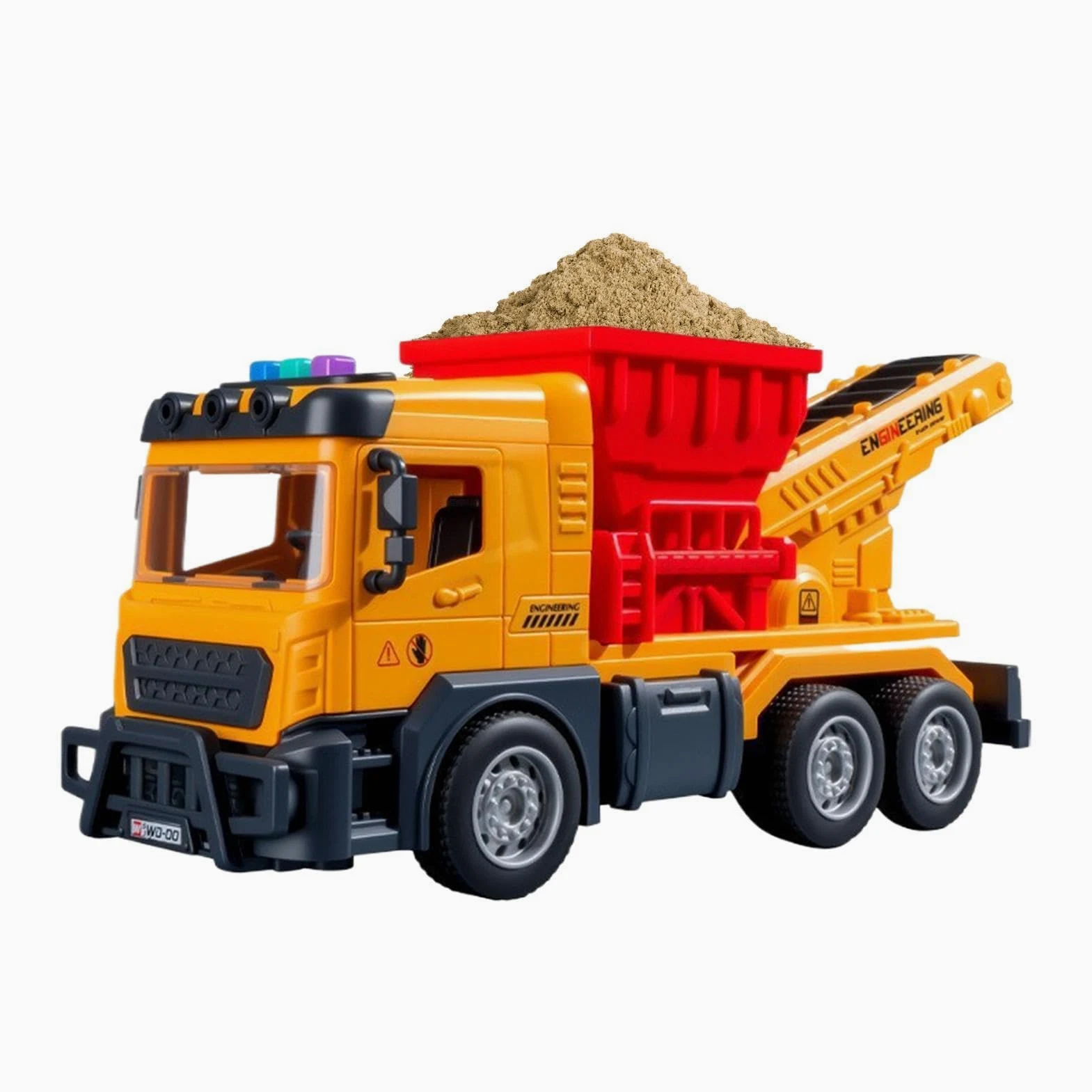 Giochi da cantiere Veicolo trasportatore ribaltabile con suoni e | Camion Giocattolo per Trasporto Sabbia Per Bambini Ragazzi Adulti Fattoria Sabbia Terra Pista Corsa Festa Di Compleanno