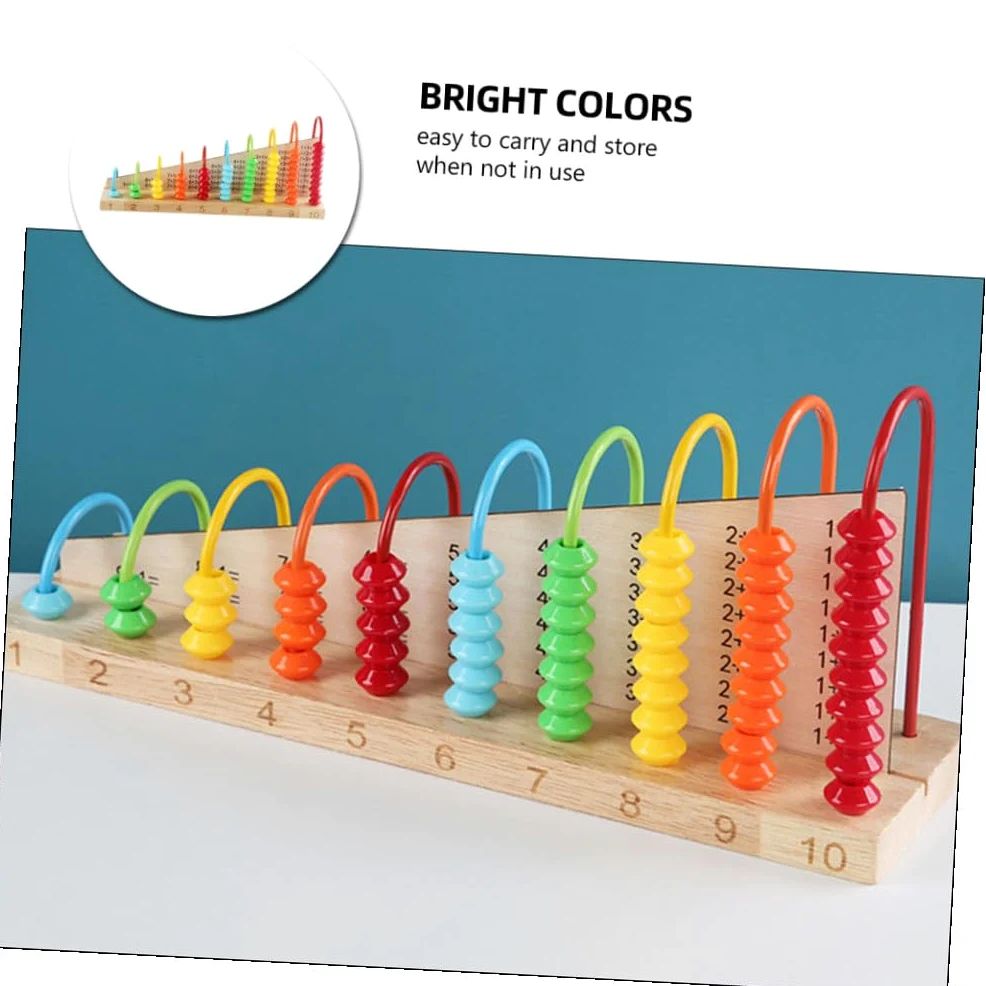 Hohopeti Abaco Didattico in Legno per Calcolo e Aritmetica Bambini | 1 Pezzo, Leggero e Facile da Trasportare, Allenamento del Calcolo Mentale, Regalo per Compleanno e Festa
