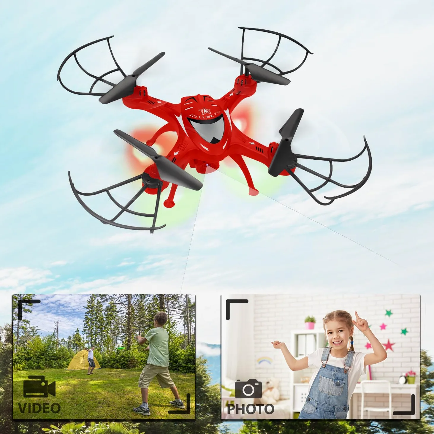 Stellar Drone - Drone Per Bambini +14 Anni | Aereo Telecomandato Per Bambini | Drones Bambini E Adulti | Drones Con Camara Foto E Video