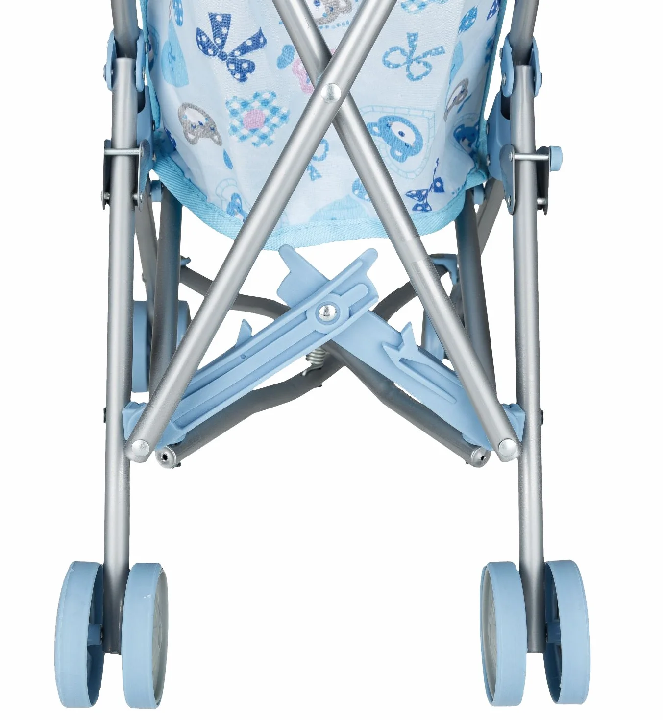Idena 40069 - Bambola Buggy Orso Pieghevole Motivo, Blu