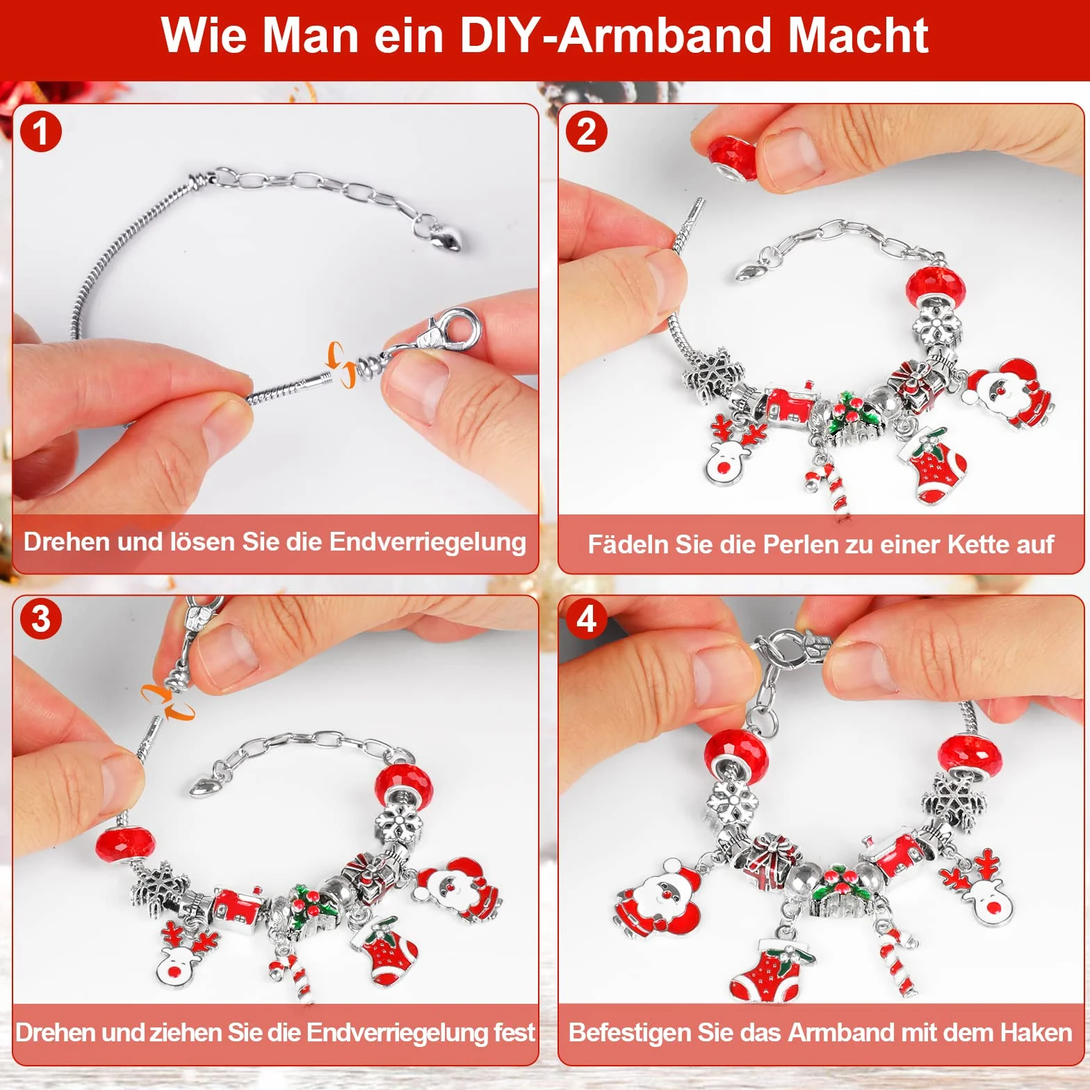 Calendario Avvento 2026 Bambina Natale Ragazze Calendario dell'avvento Gioielli Fai da Te Artigianato Regali 5-12 Anni Braccialetti con Ciondoli Regalo di Natale Ragazze 5 6 7 8 9 10 11 12 Anni