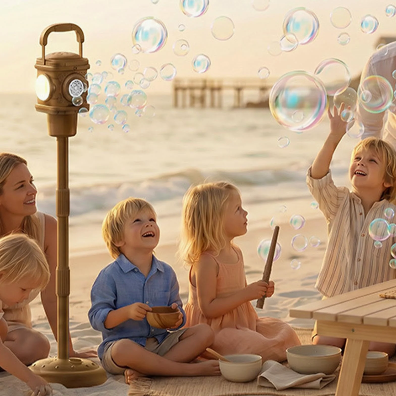 Giocattoli A Bolle Interattiva Automatica | Soffiatore Di Bolle Da Esterno Per Bambini, Cortili, Parchi Di , Parchi, E Spiagge