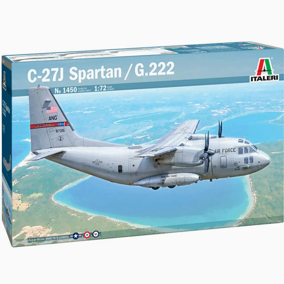 Italeri 1450 C-27J/G.222 Spartan, Scala 1:72, Plastic Model Kit, Modello in plastica da Montare, modellismo, Aereo