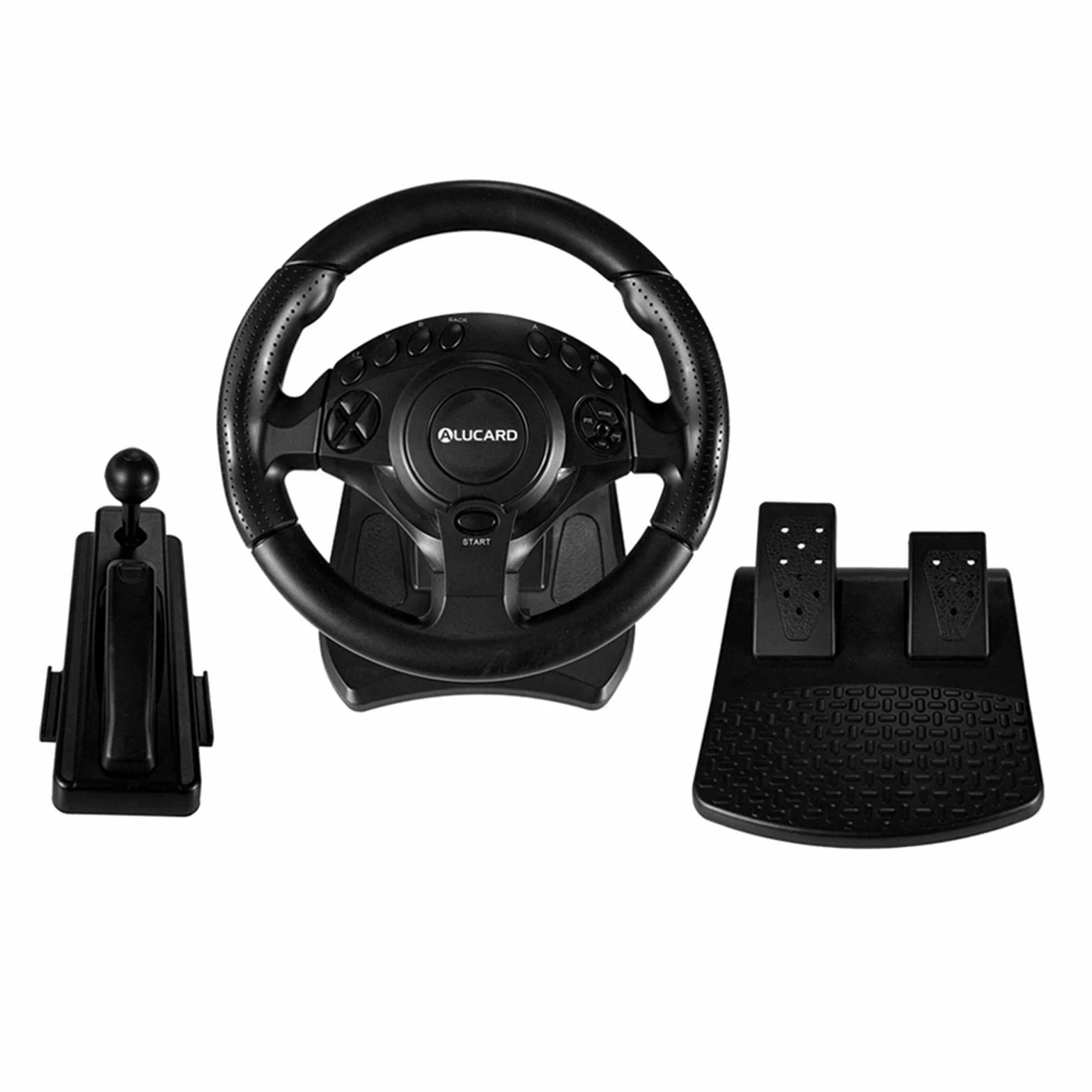 Pedale per Volante da Gioco con Vibrazione USB per Auto da Corsa / PS3 PC Nero