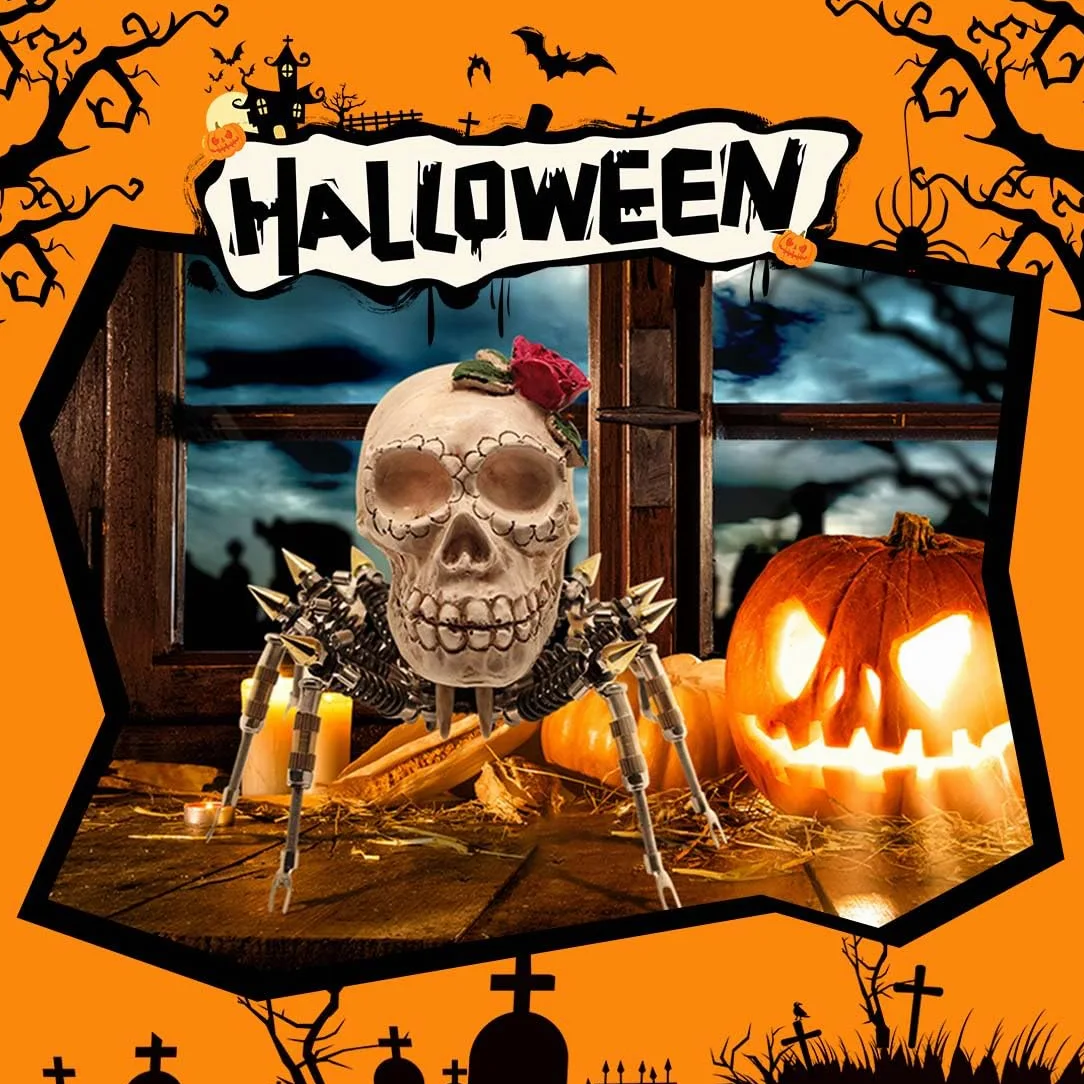 Puzzle 3D di Halloween con ragno in metallo, figura di Halloween creativa per tutta la famiglia, giocattolo decorativo di Halloween da montare (200 pezzi)