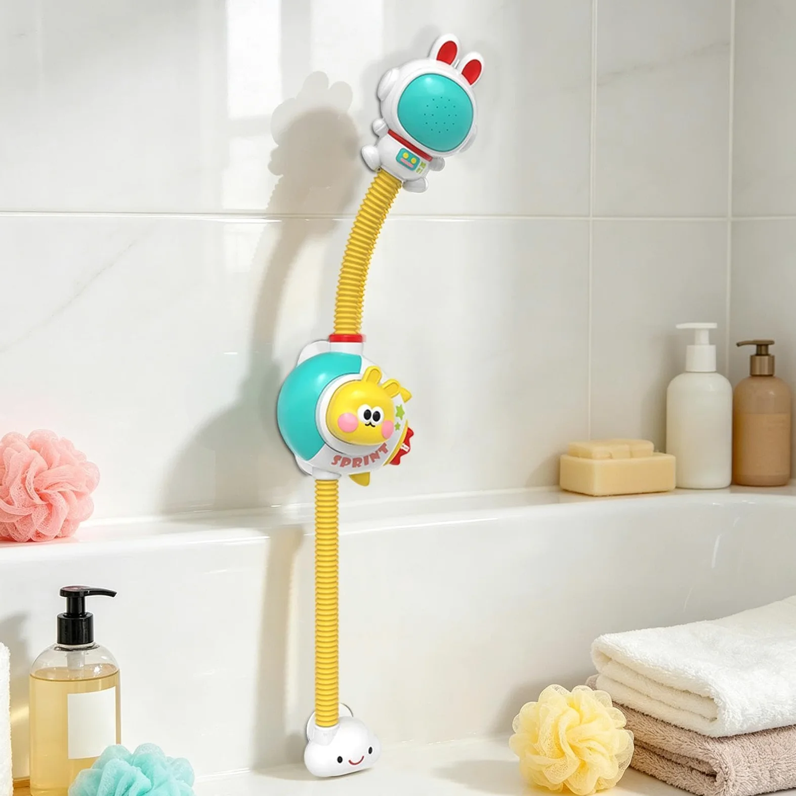 Giocattoli da Doccia Bambini Interattivo Elettrico | Testa Doccia per Bimbi e Spruzzatore da Vasca Per Ragazzi Ragazze Bambini Genitori Casa Bagno Vasca Bagno Regalini per Feste