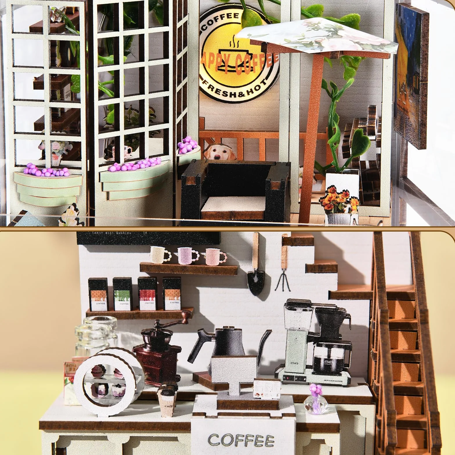 Kit Book Nook, Puzzle 3D in Legno Fai-da-te Fermalibri Book Nook Miniatura Casa delle Bambole per Decorazione Libreria, Kit Modello DIY Inserto Booknook Vicolo per Adulti e Adolescenti