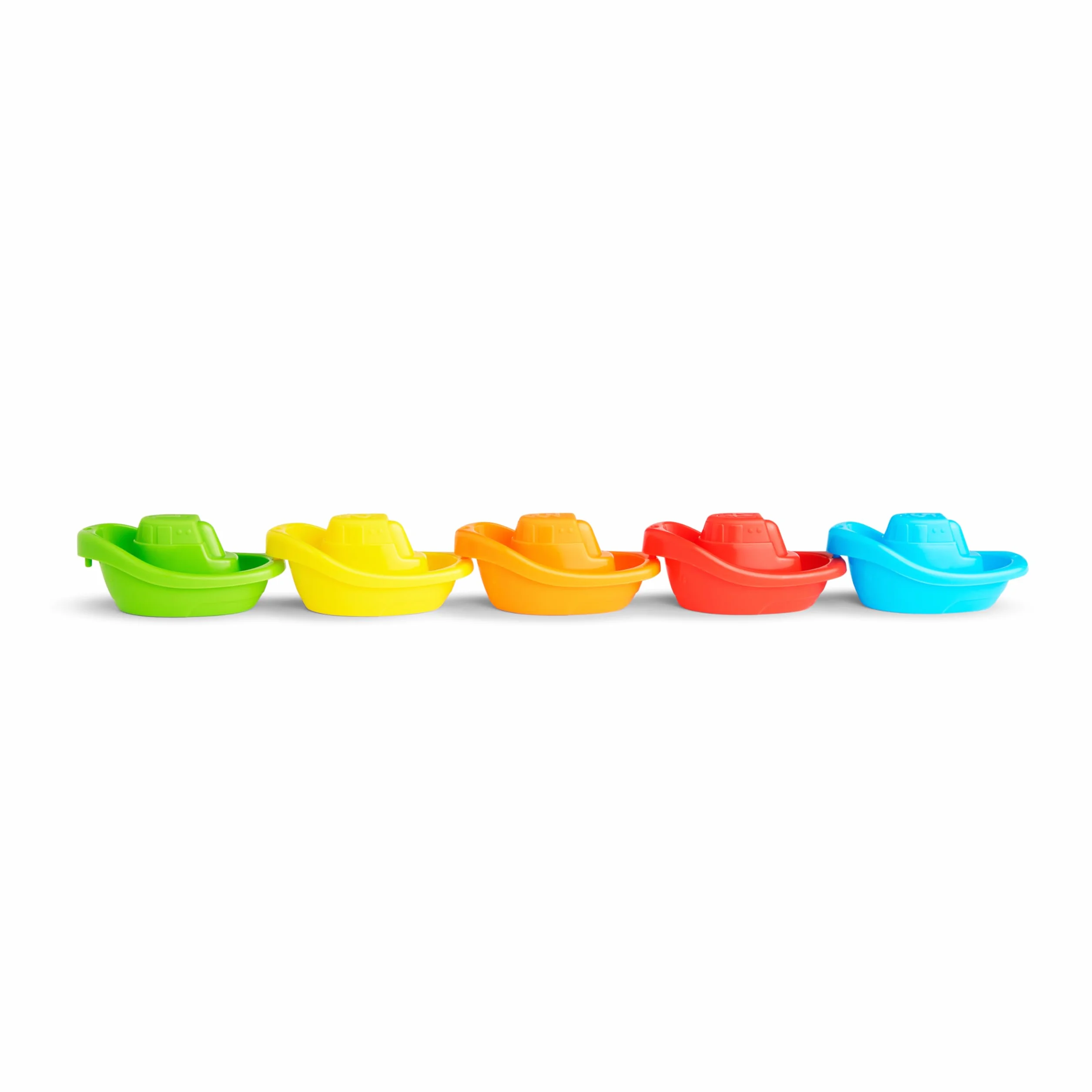 Munchkin Flotta di 5 Barche Giocattolo da Bagno | Giocattoli da Bagno Interattivi e Divertenti per Bambini e Neonati | Facile da Impugnare | Essenziali per Bambini | Confezione da 5