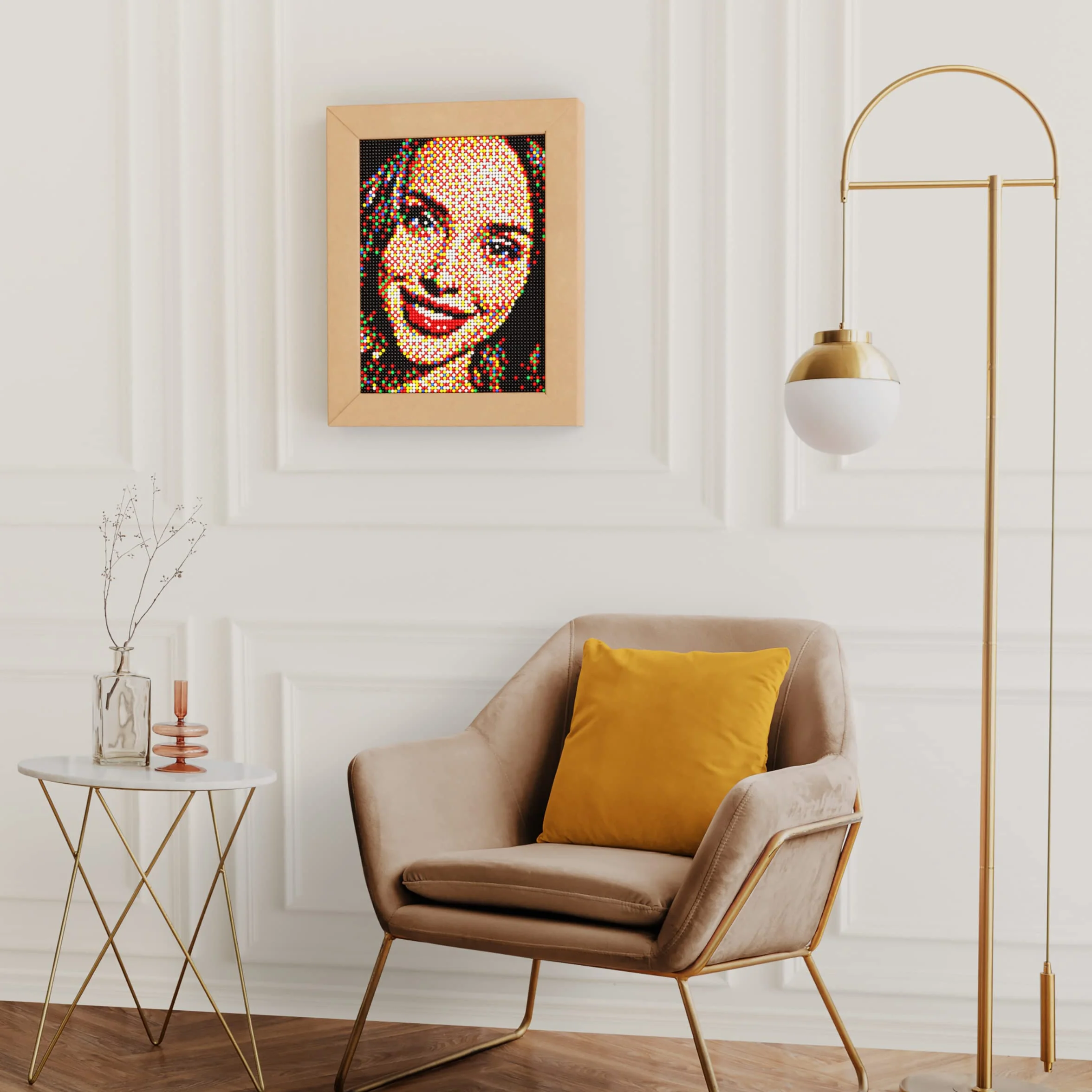 Quercetti Pixel Art 4 Take A Selfie, Crea un Mosaico con Chiodini per Bambini Personalizzato da una tua Foto, Giochi Creativi Bambina 10 Anni e Adulti, Regalo Bambina 10 Anni, 4 Tavolette 33x24,5 cm