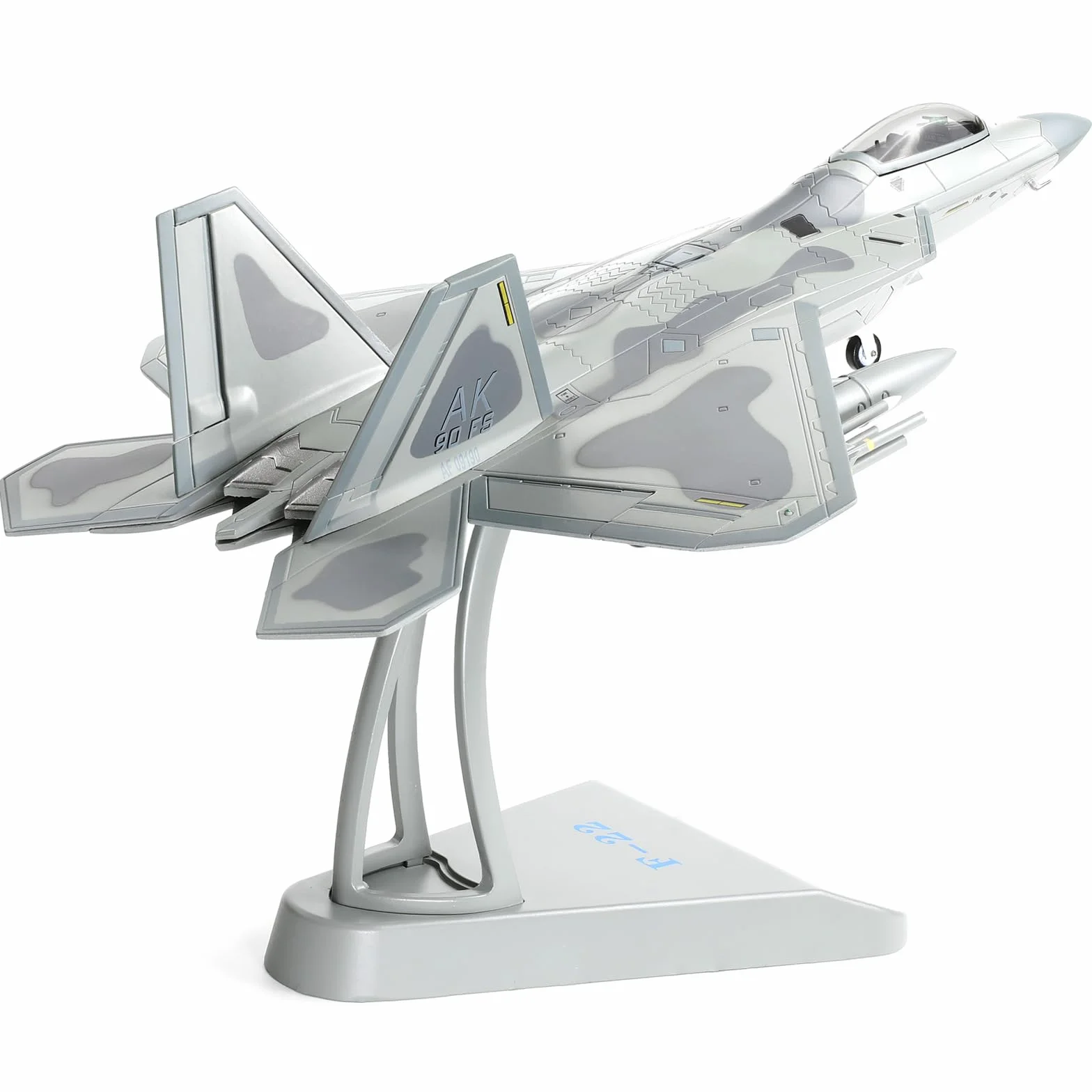 NUOTIE F22 Raptor 1/72 Modellino di aeromobile in metallo pressofuso USAF Fighter Jet in lega con supporto per collezionisti di appassionati militari adulti o regali creativi (AK 90FS)