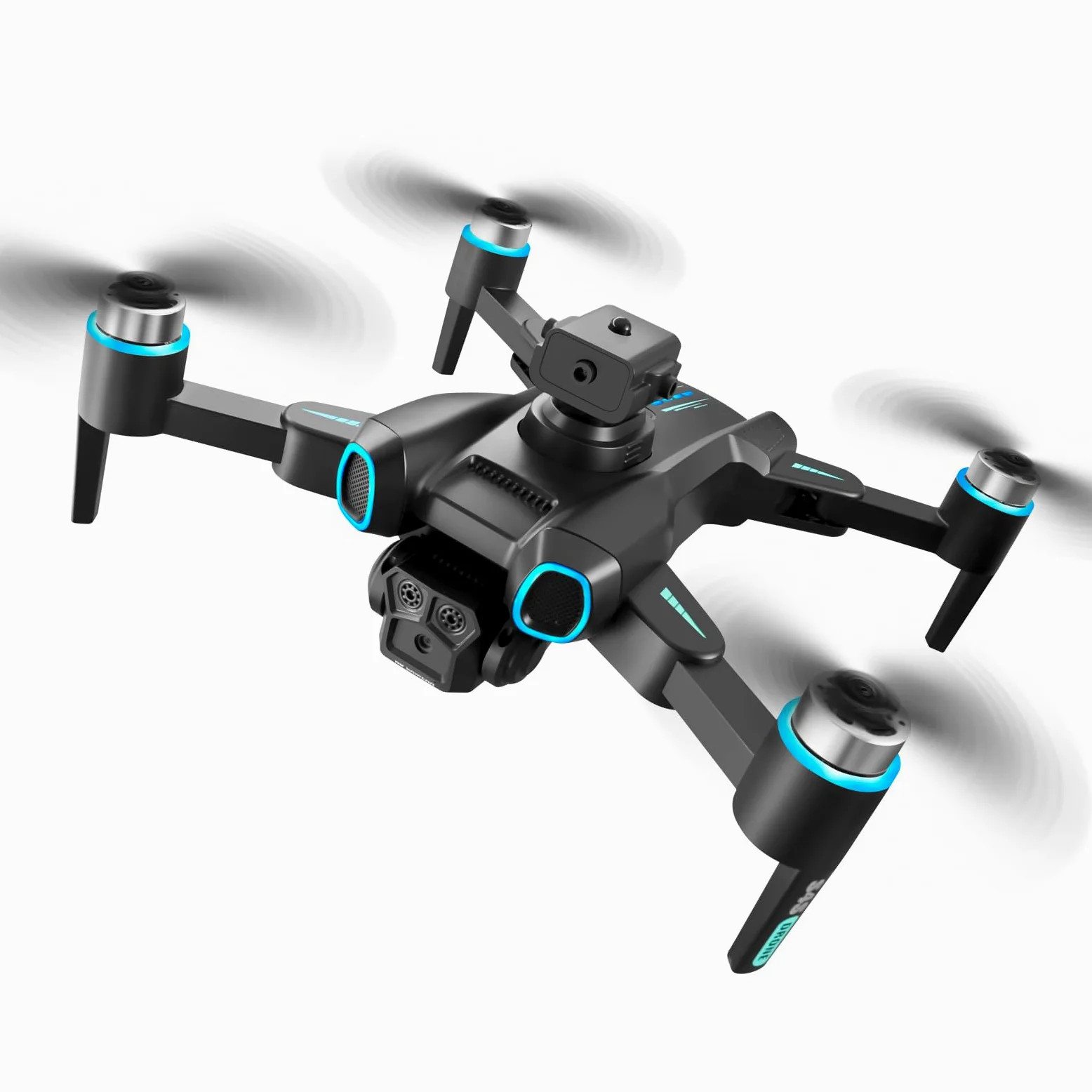 Drone con fotocamera per bambini e adulti, quadricottero pieghevole con controllo motore senza spazzole con ribaltamenti 3D Localizzazione ottica Fotografia gestuale per (Batteria 6K3)