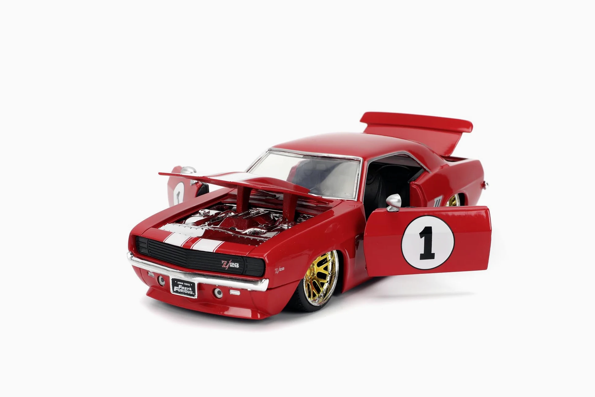 Fast & Furious JADA Toys 1967 Chevrolet Camaro modellino auto pressofuso, giocattolo per bambini e adulti, veicolo da collezione e da gioco, nero