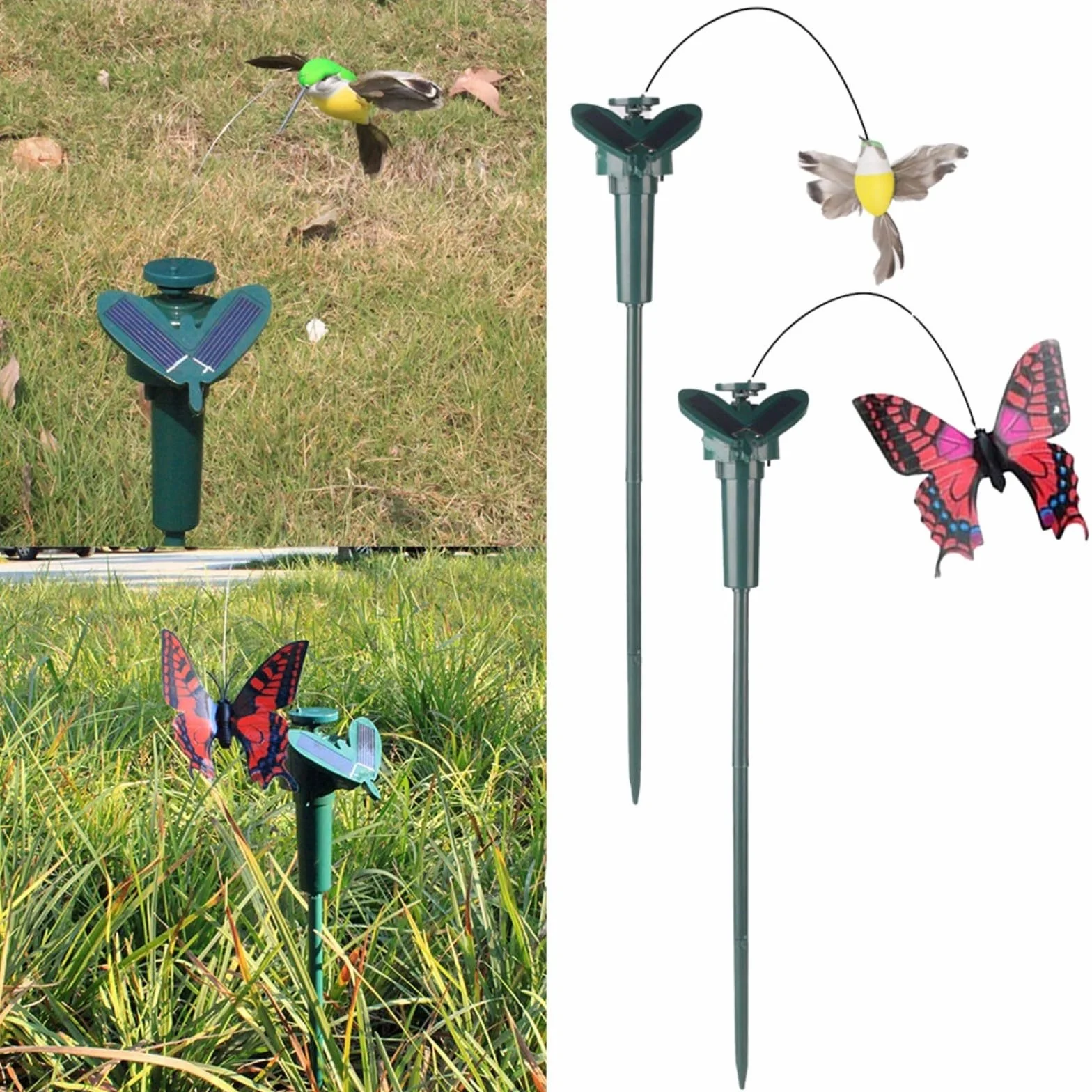 Farfalla solare volante decorazione giardino 5 pezzi