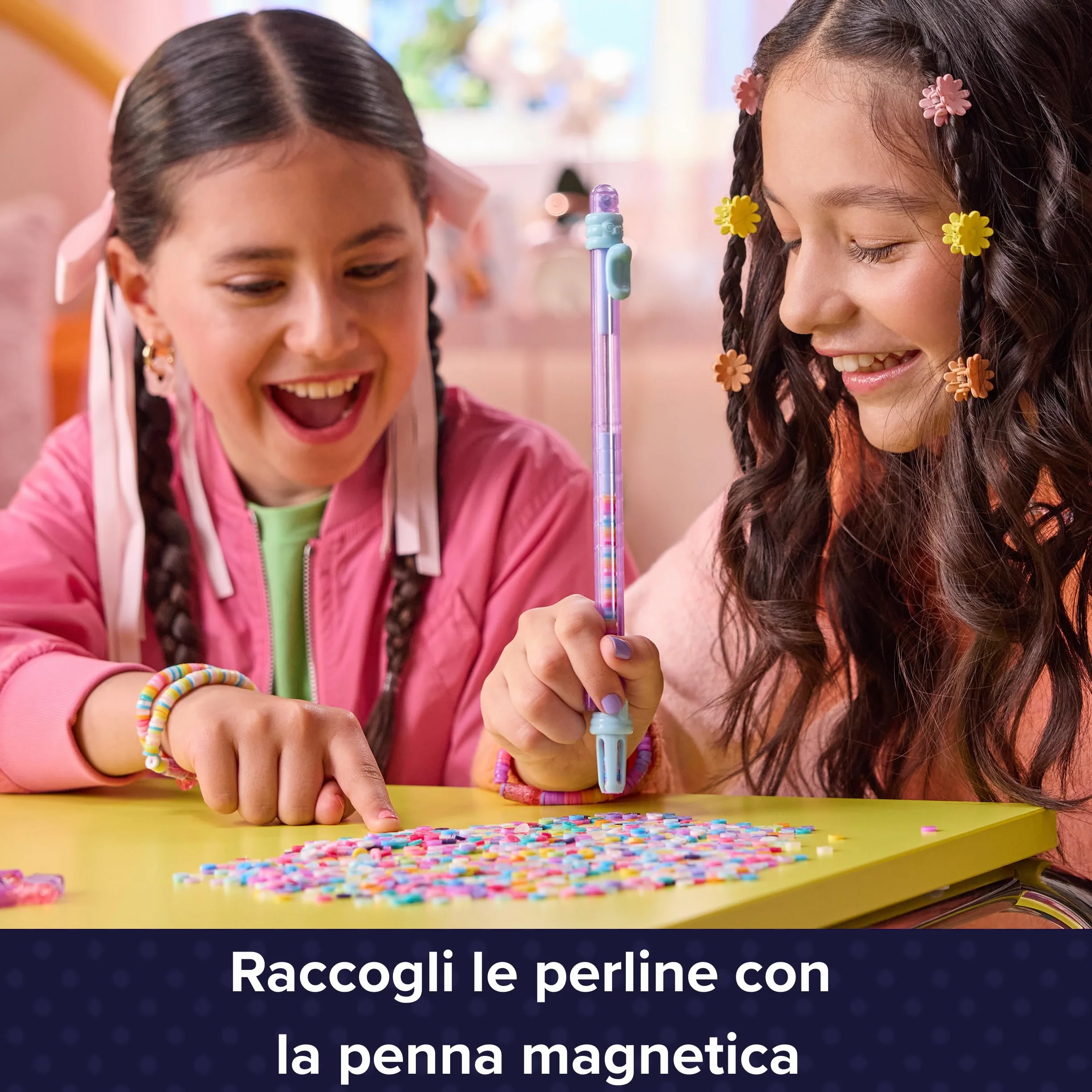 Cool Maker Macchina Braccialetti Heishi Amicizia con Penna Impila-Perline e 1200 Perline per 15 Braccialetti, Giocattolo Artistico per Bambine 7+